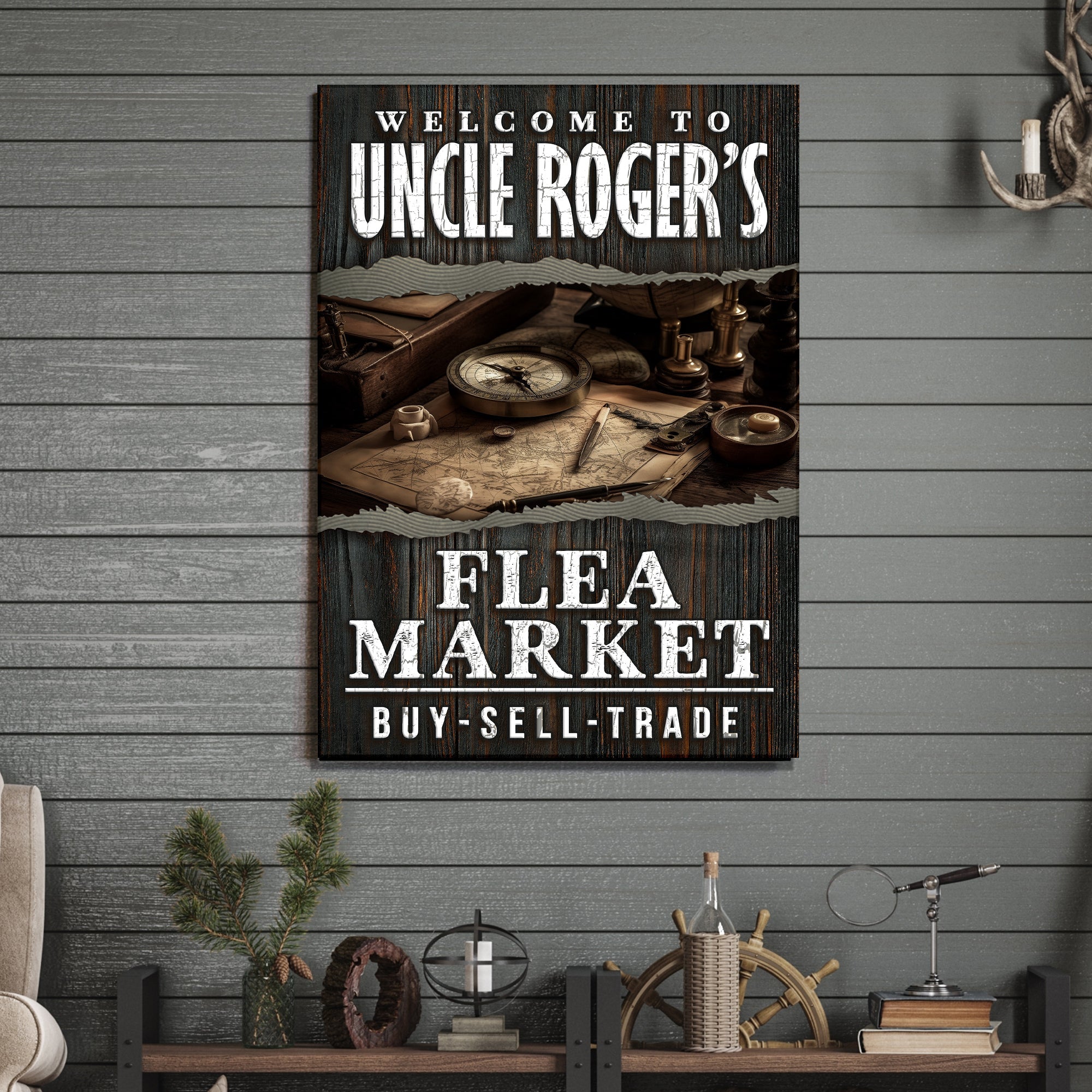 Welcome To Flea Market Sign on sale at MyriadMart