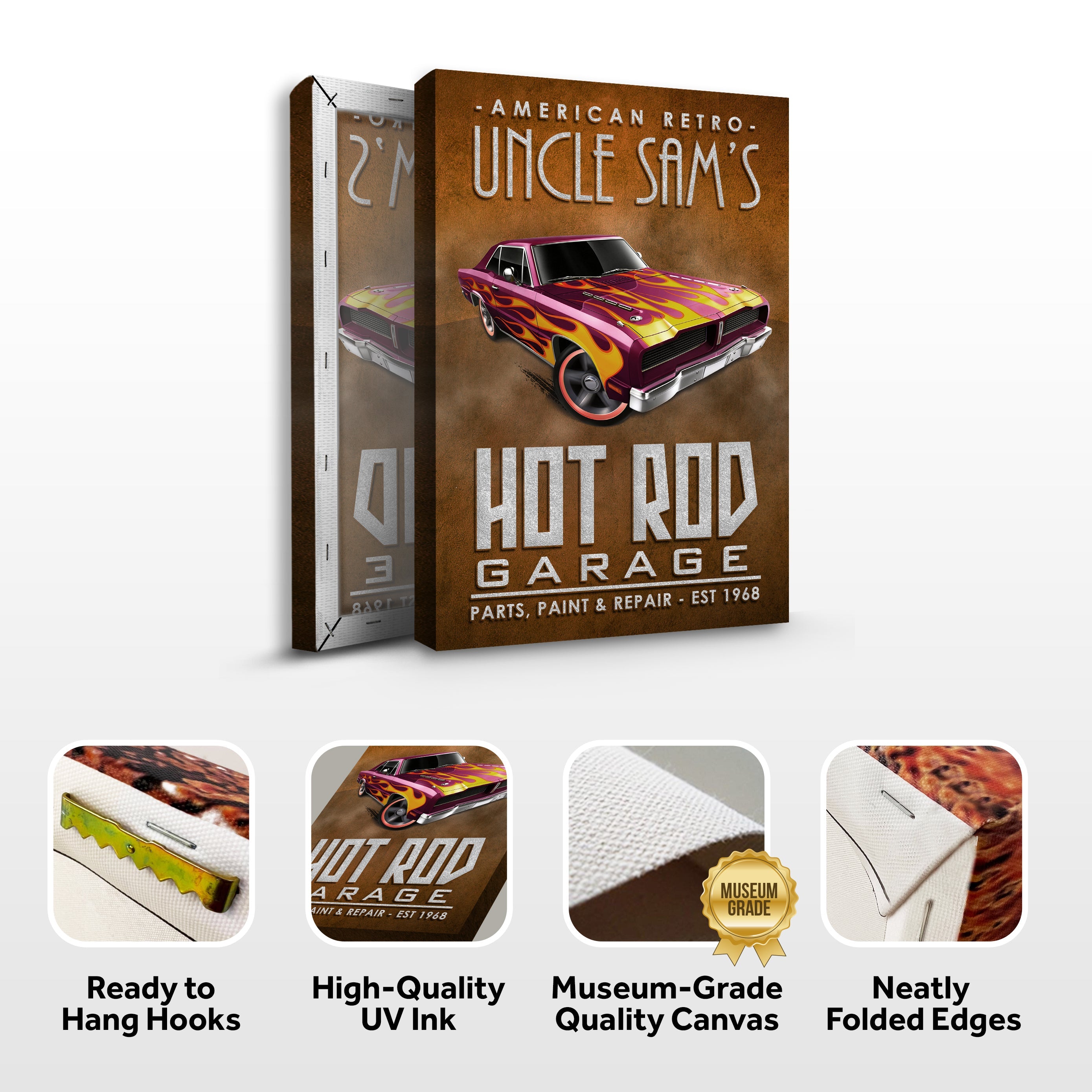 American Retro Garage Hot Rod Sign on sale at MyriadMart