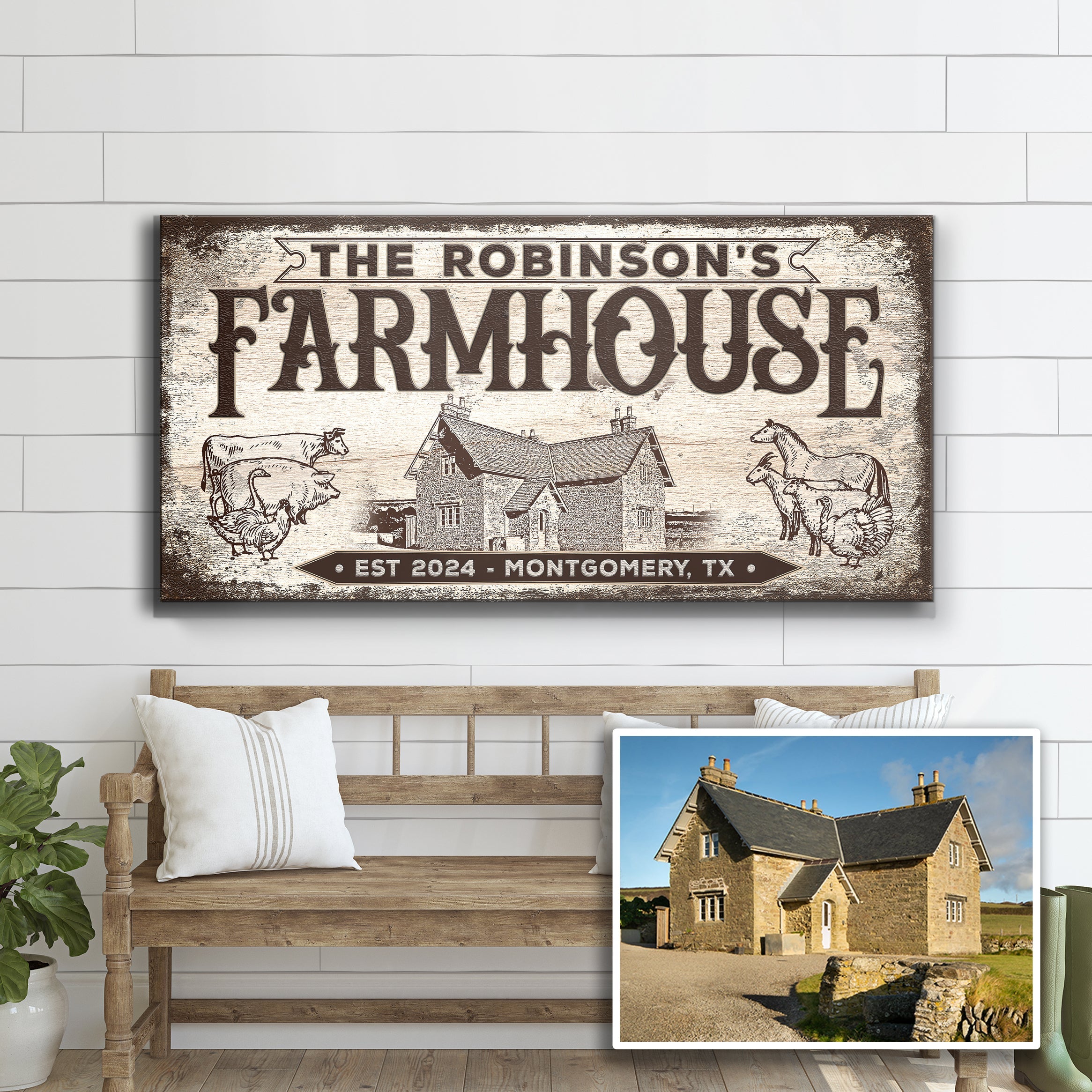 Custom Farmhouse Sign III on sale at MyriadMart