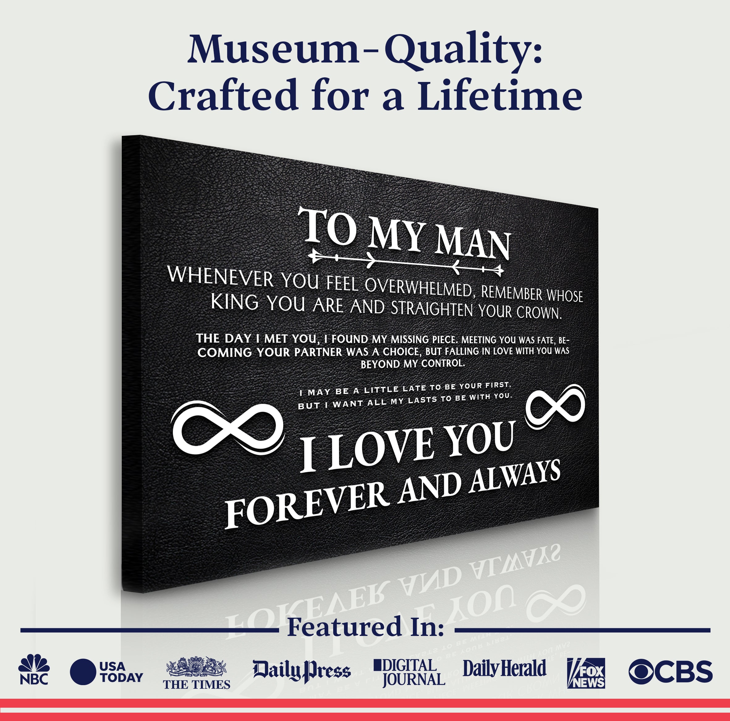 To My Man Father's Day Gift Sign II on sale at MyriadMart