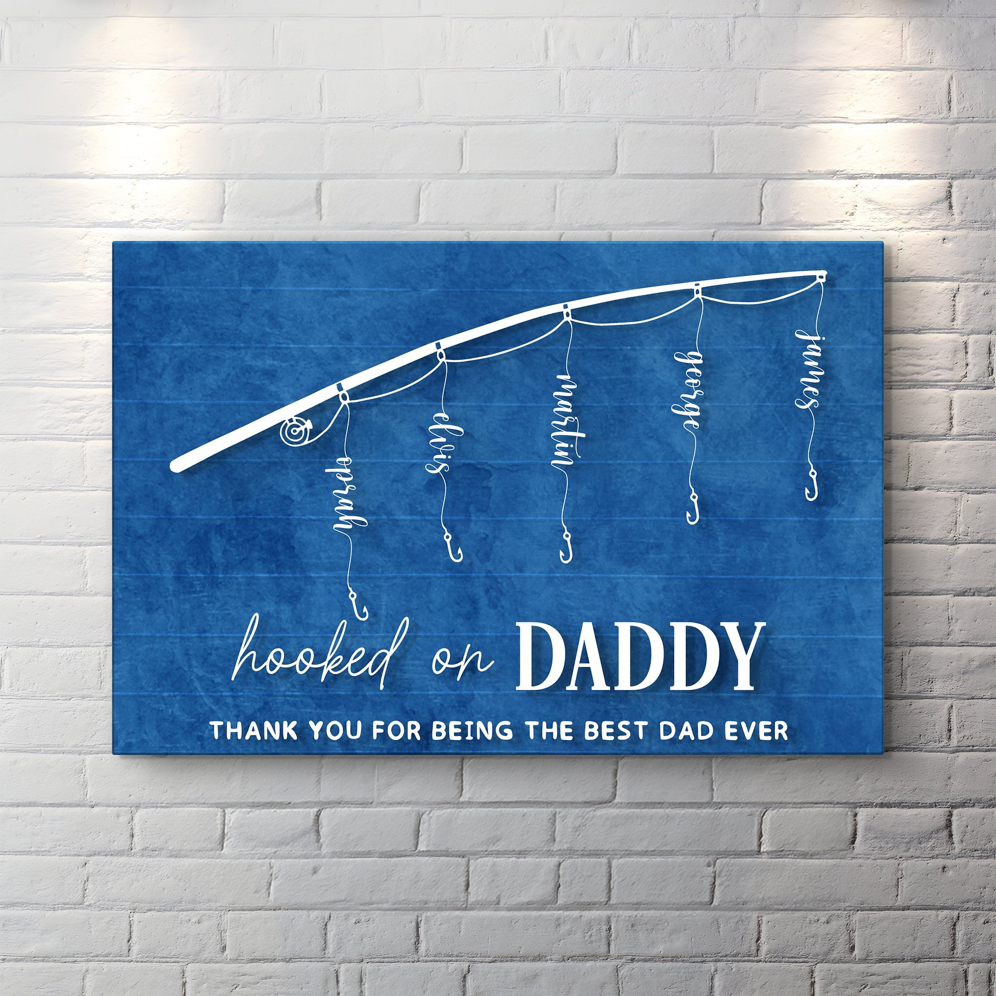 Hooked On Daddy Father's Day Gift Sign on sale at MyriadMart