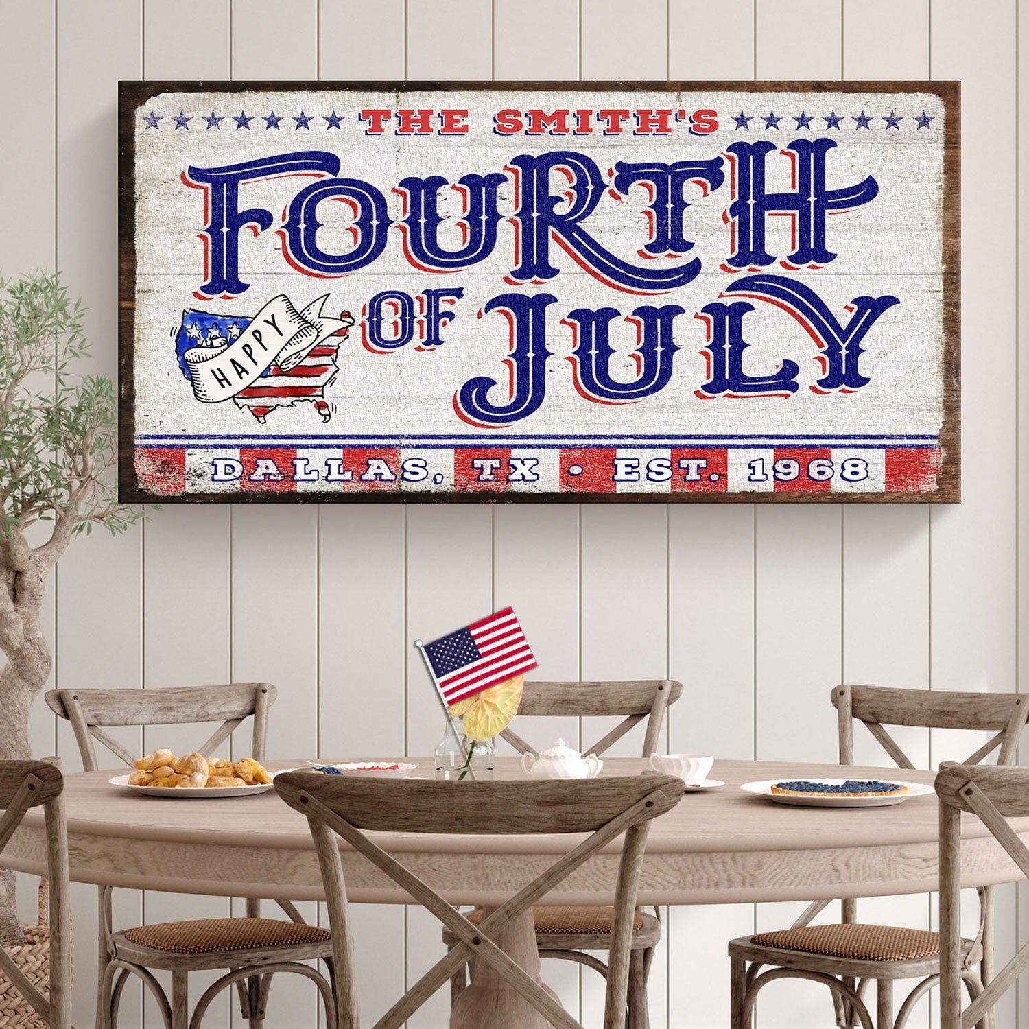 4th of July Personalized Welcome Sign on sale at MyriadMart