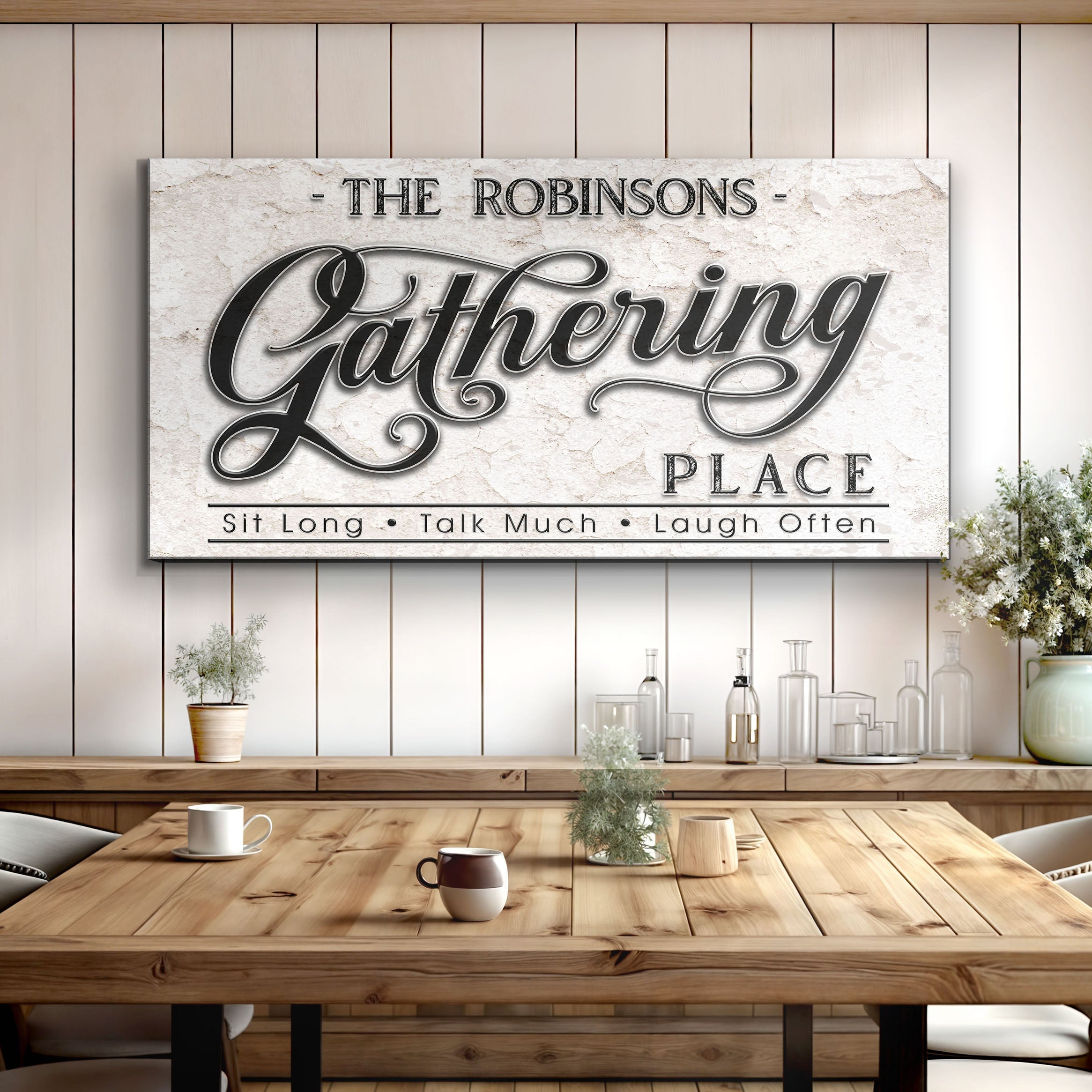 The Gathering Place Personalized Sign on sale at MyriadMart