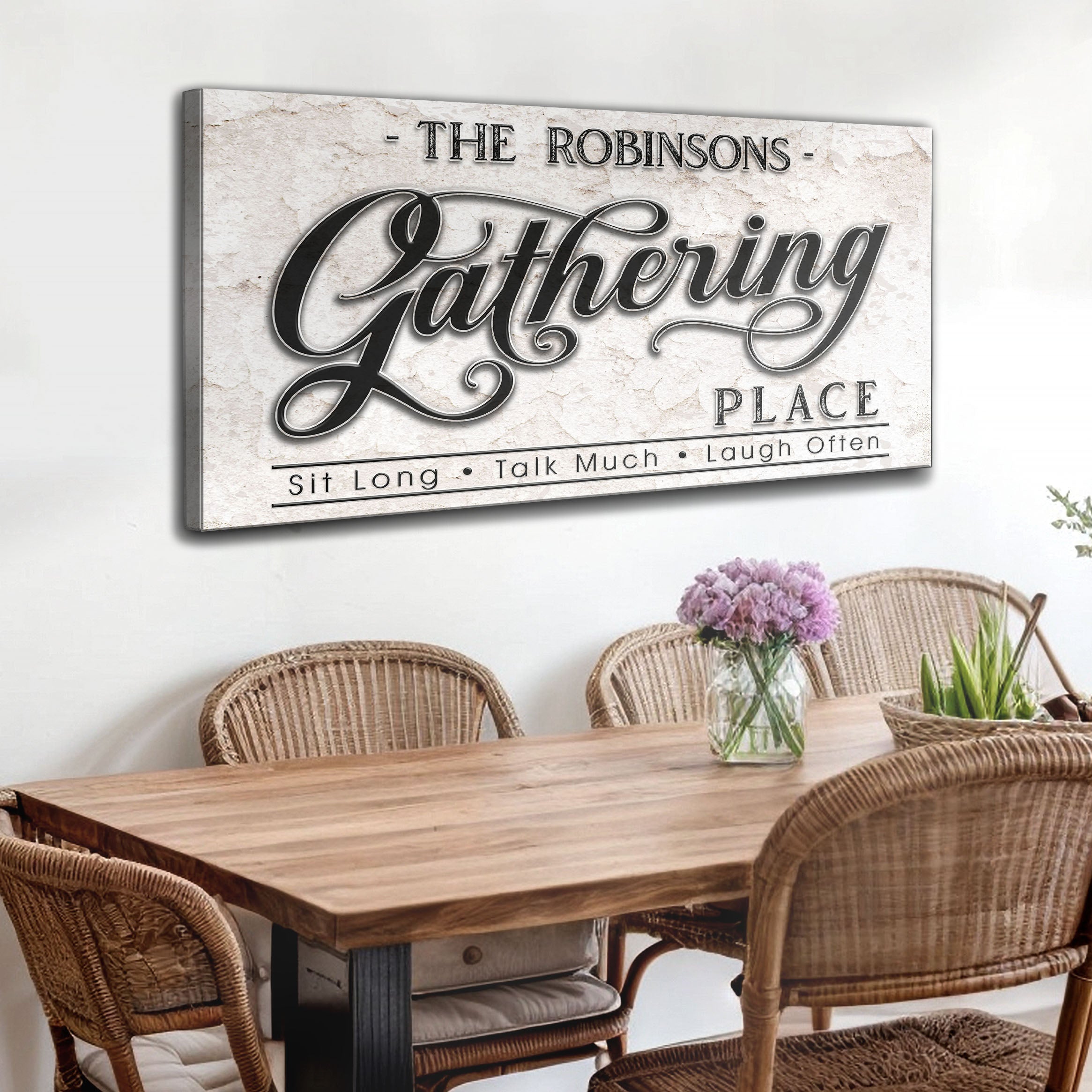 The Gathering Place Personalized Sign on sale at MyriadMart