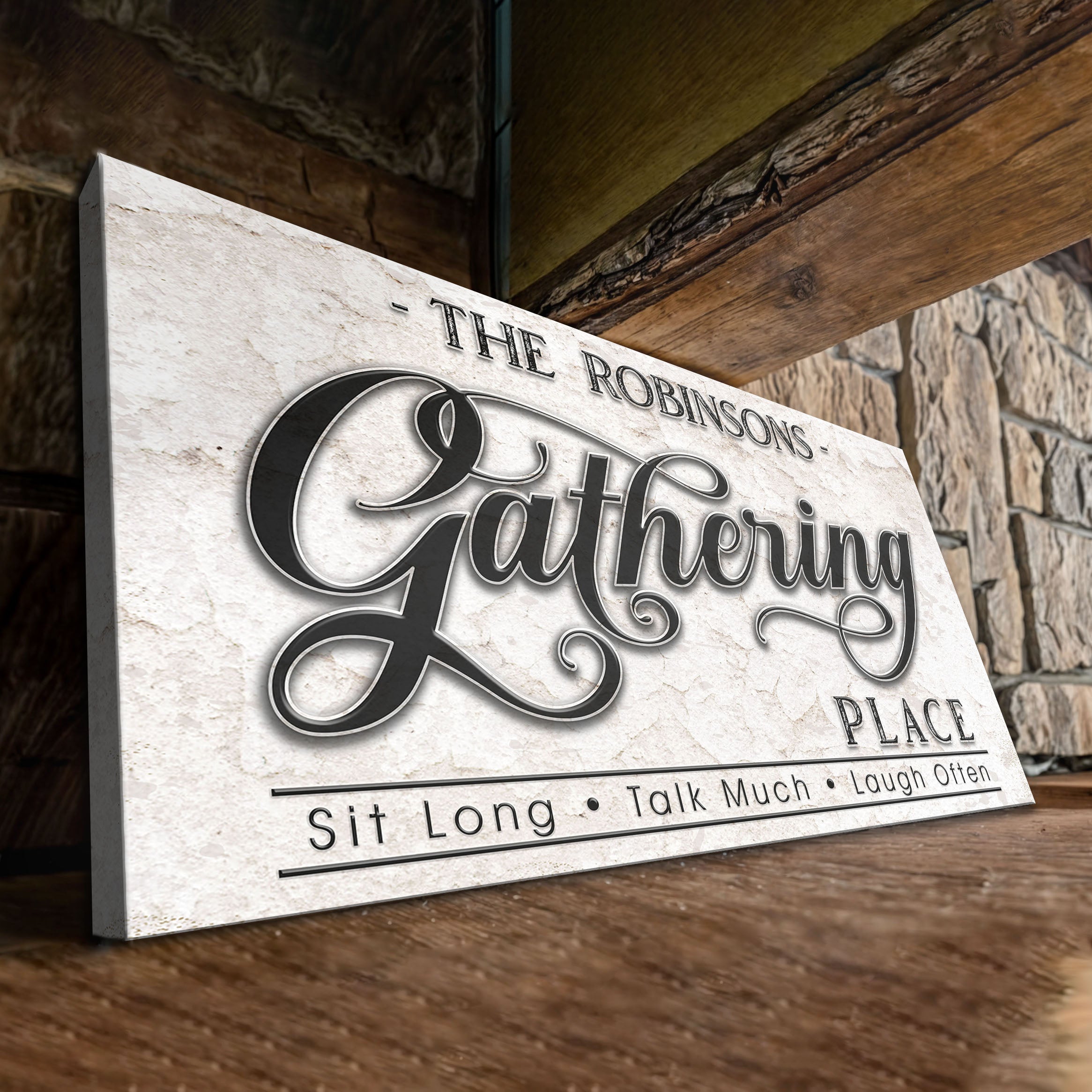 The Gathering Place Personalized Sign on sale at MyriadMart