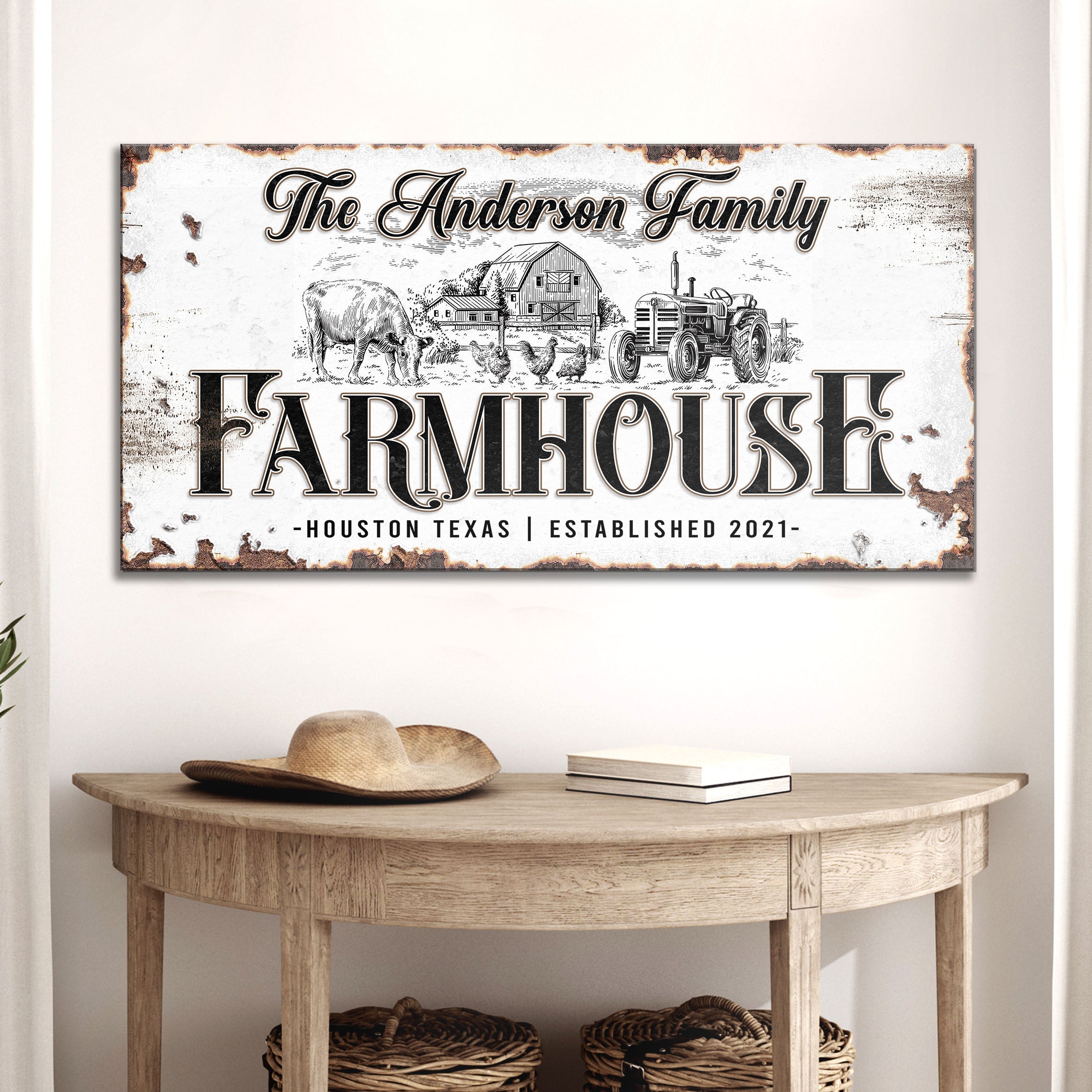 Personalized Farmhouse Sign III on sale at MyriadMart