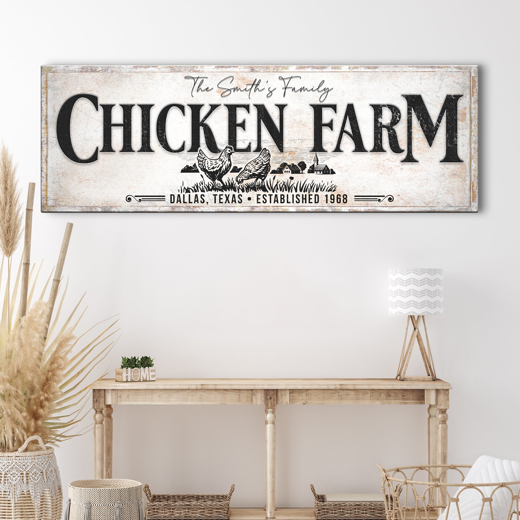 Chicken Family Farm Sign on sale at MyriadMart