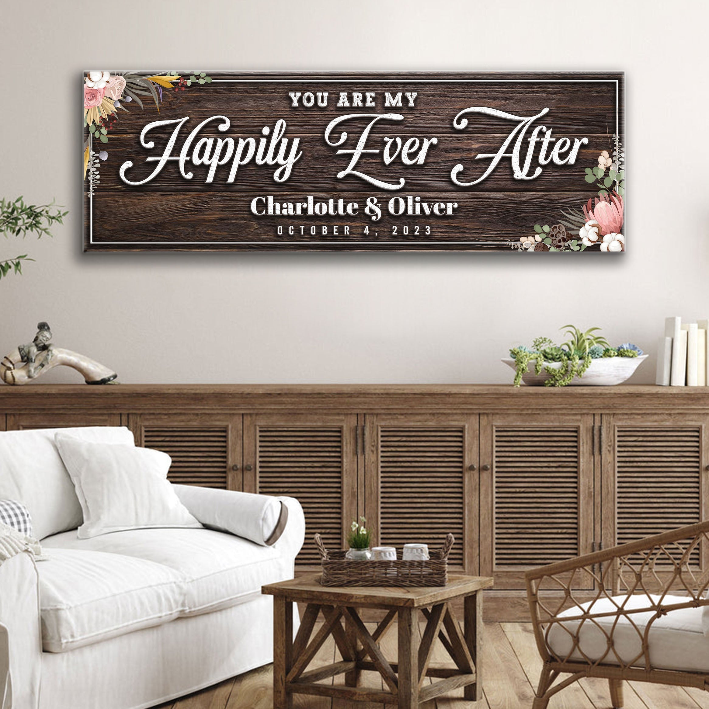 Personalized Happily Ever After Couple Sign on sale at MyriadMart