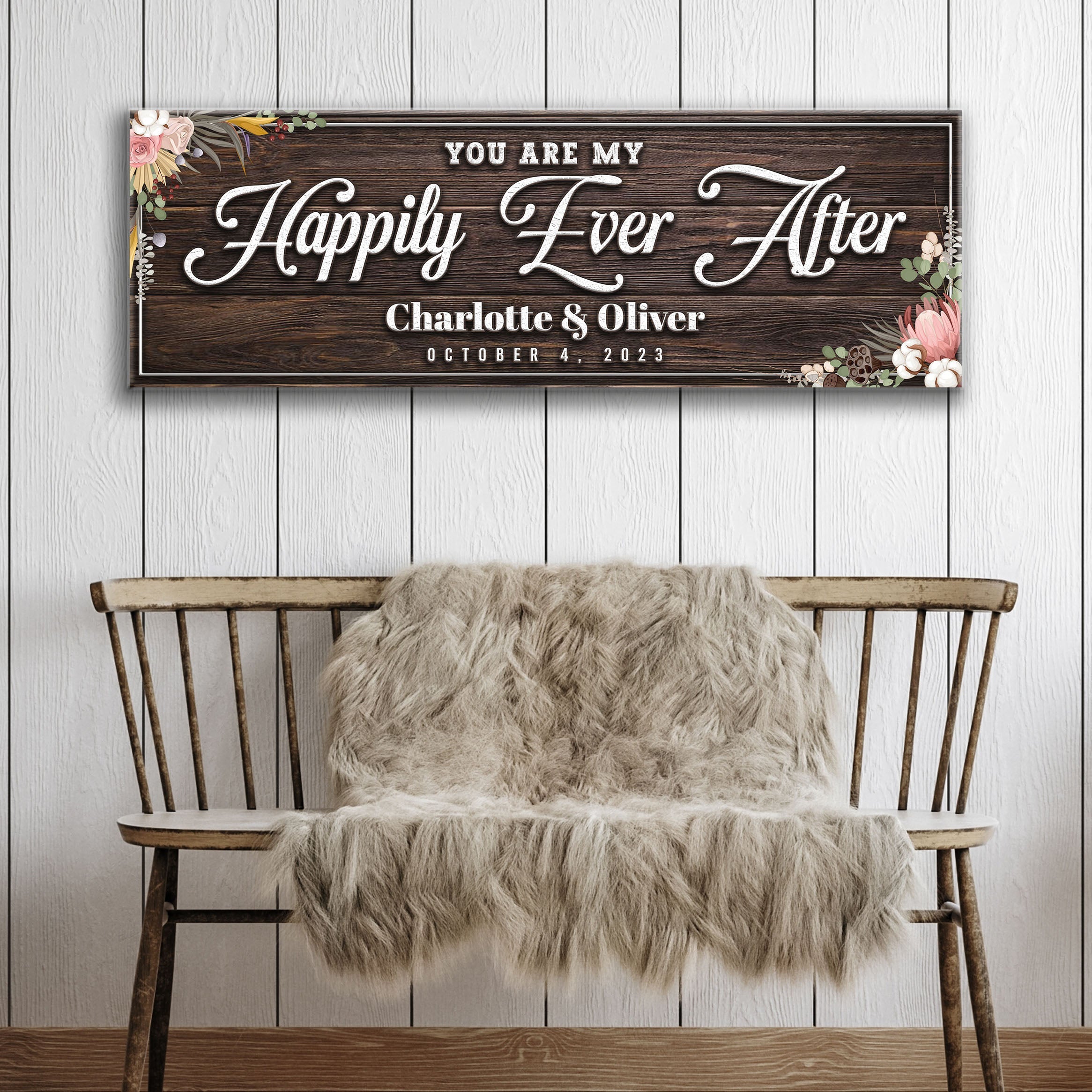 Personalized Happily Ever After Couple Sign on sale at MyriadMart