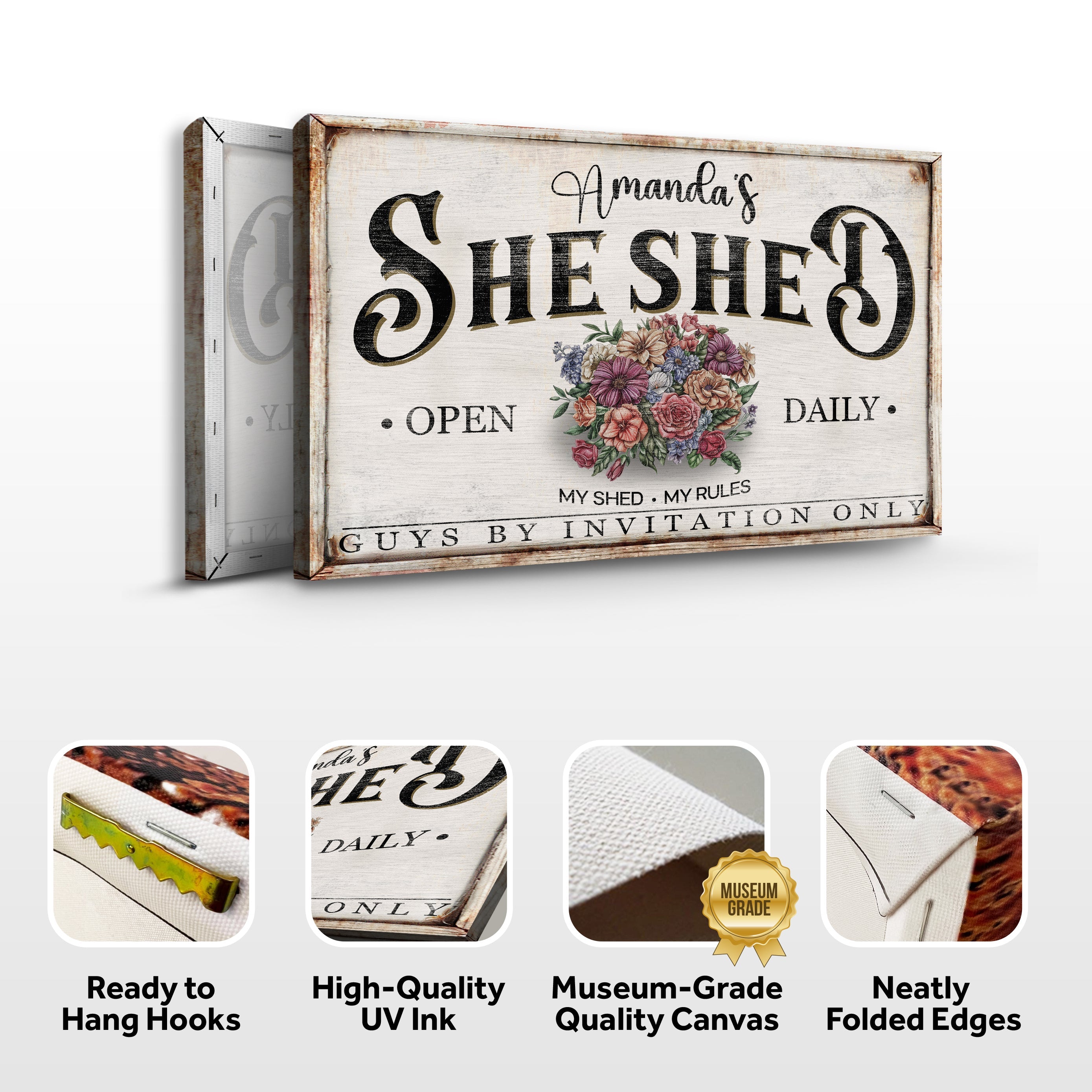 Personalized She Shed Sign XIII on sale at MyriadMart