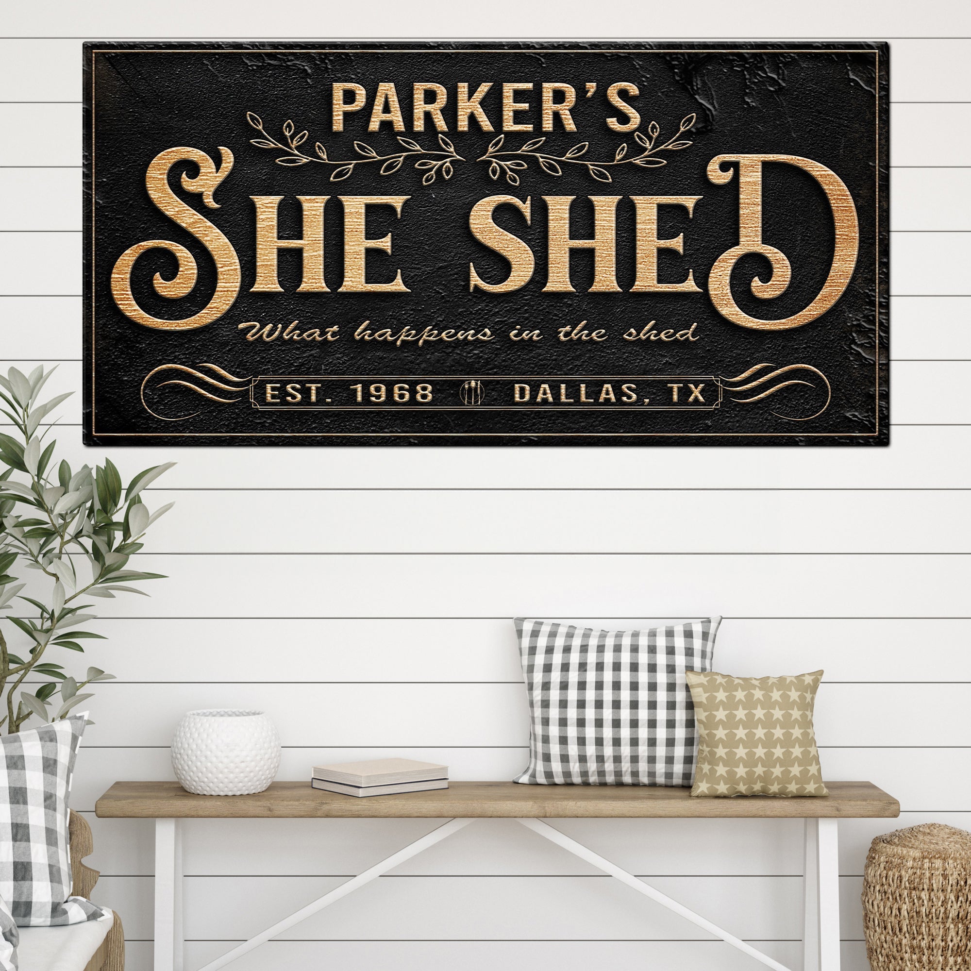 Personalized She Shed Sign XX on sale at MyriadMart