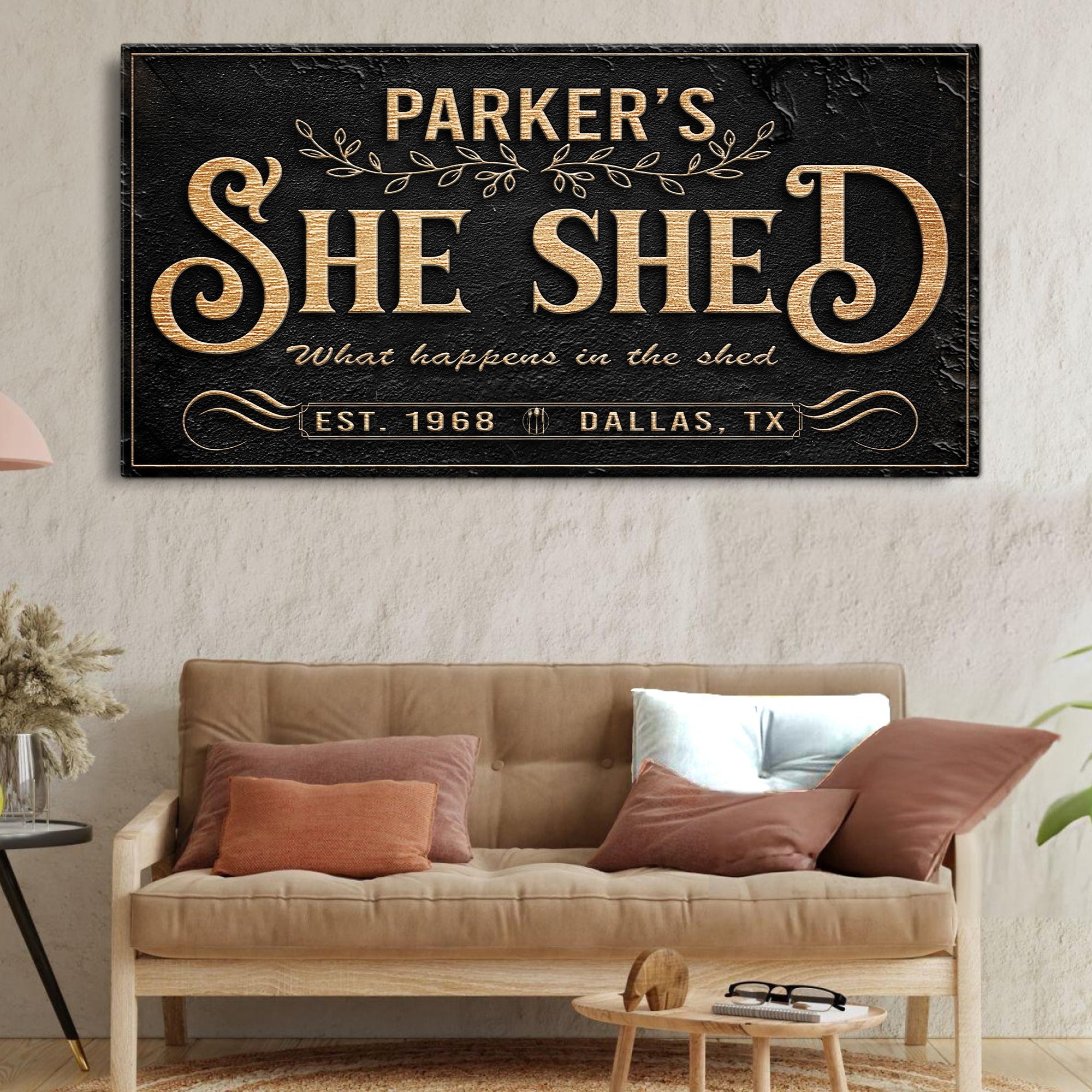 Personalized She Shed Sign XX on sale at MyriadMart