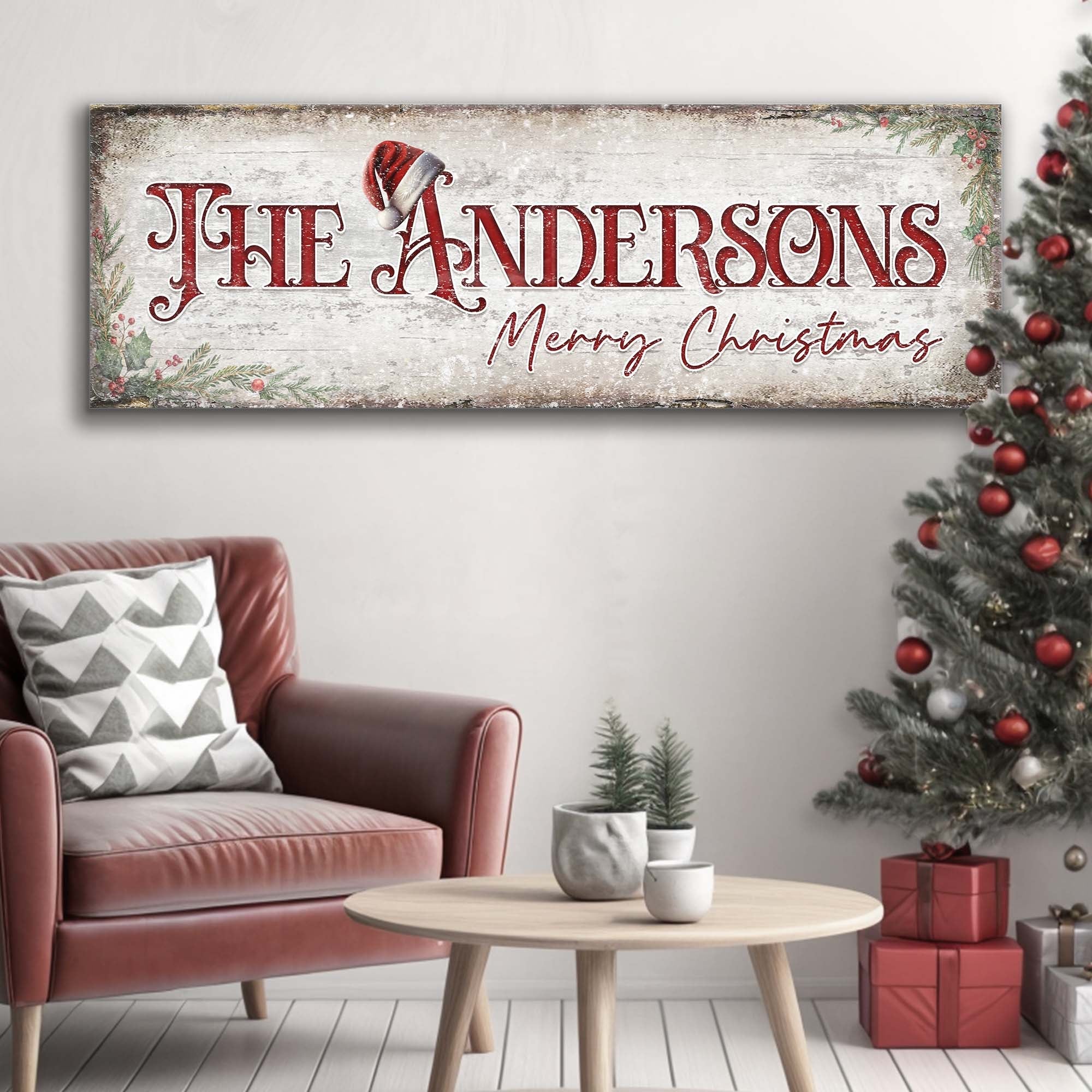 Christmas Family Name Sign II on sale at MyriadMart