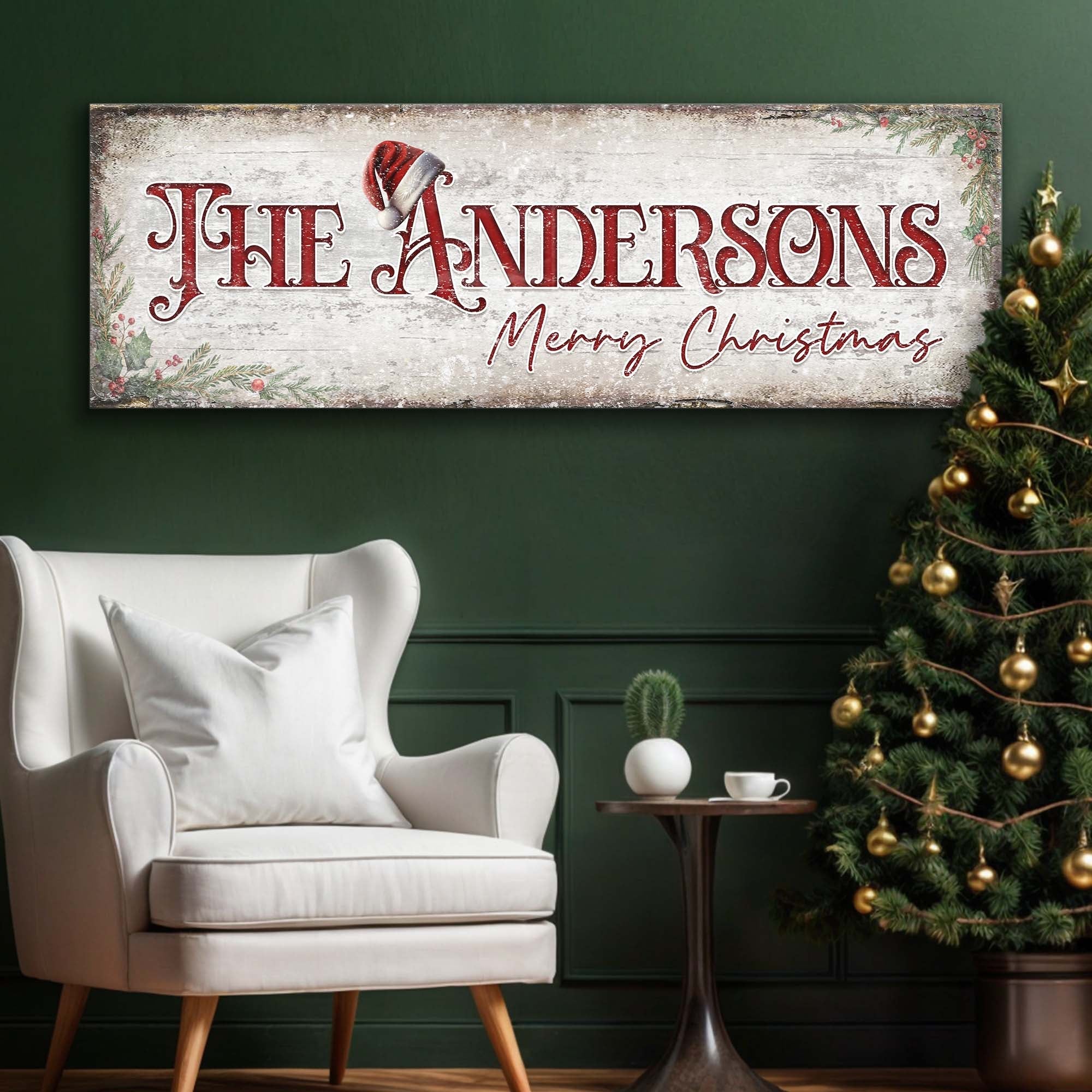 Christmas Family Name Sign II on sale at MyriadMart