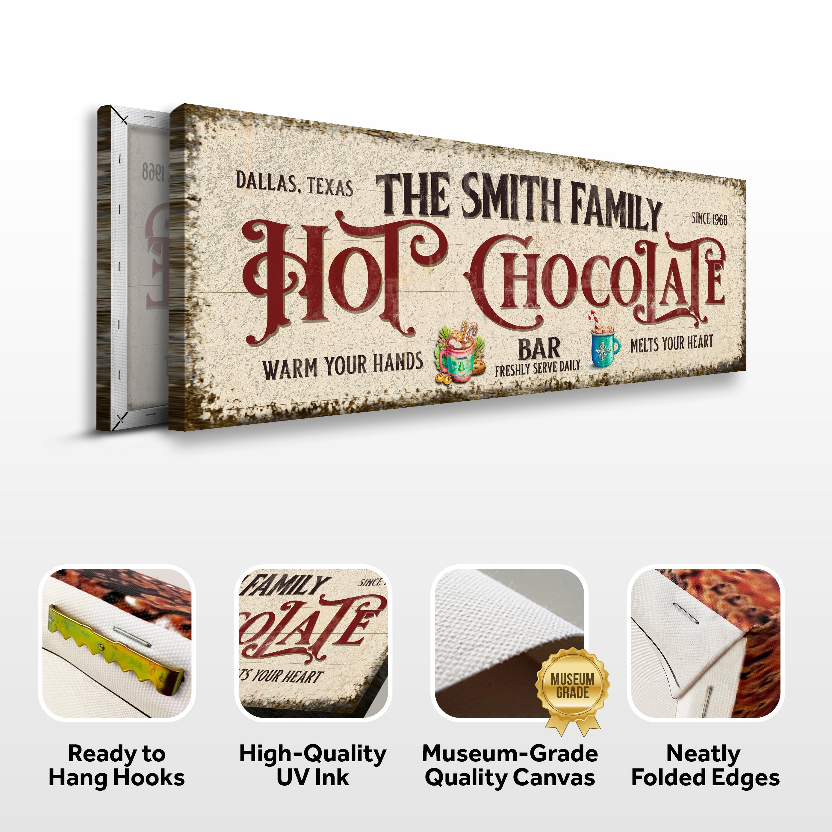 Hot Chocolate Christmas Bar Sign on sale at MyriadMart