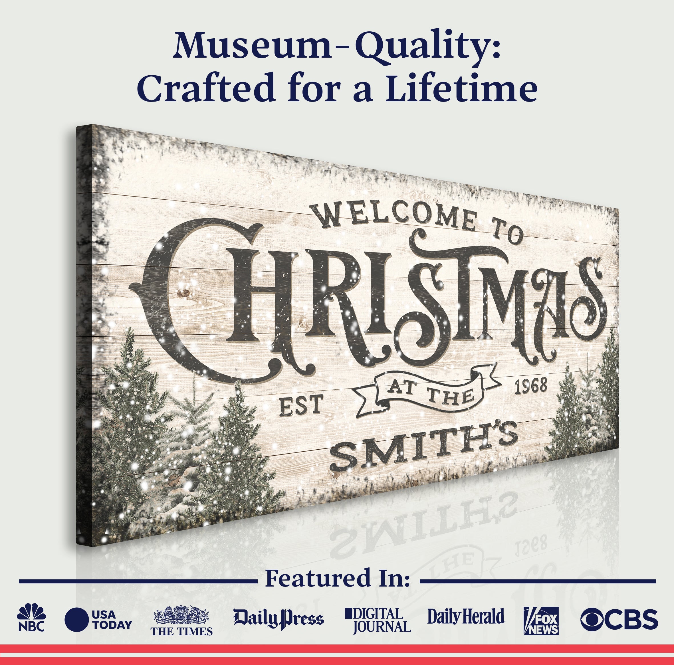 Family Welcome To Christmas Sign III on sale at MyriadMart