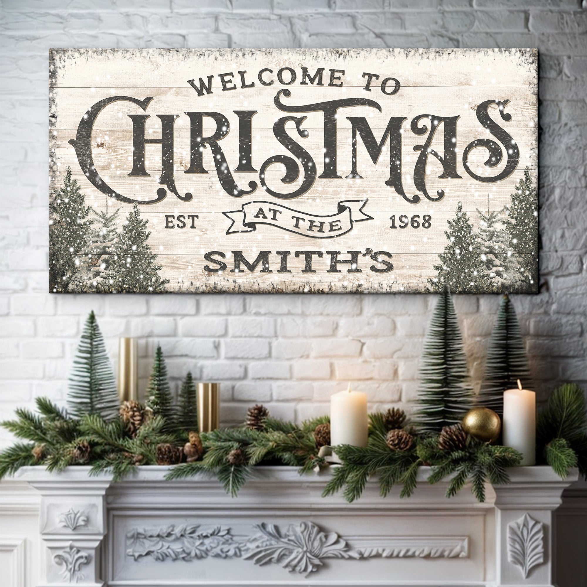 Family Welcome To Christmas Sign III on sale at MyriadMart