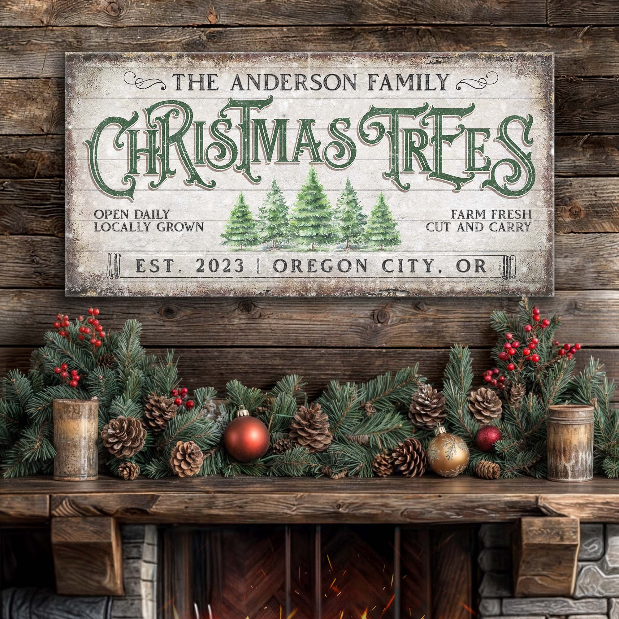 Family Christmas Tree Farm Sign IV on sale at MyriadMart
