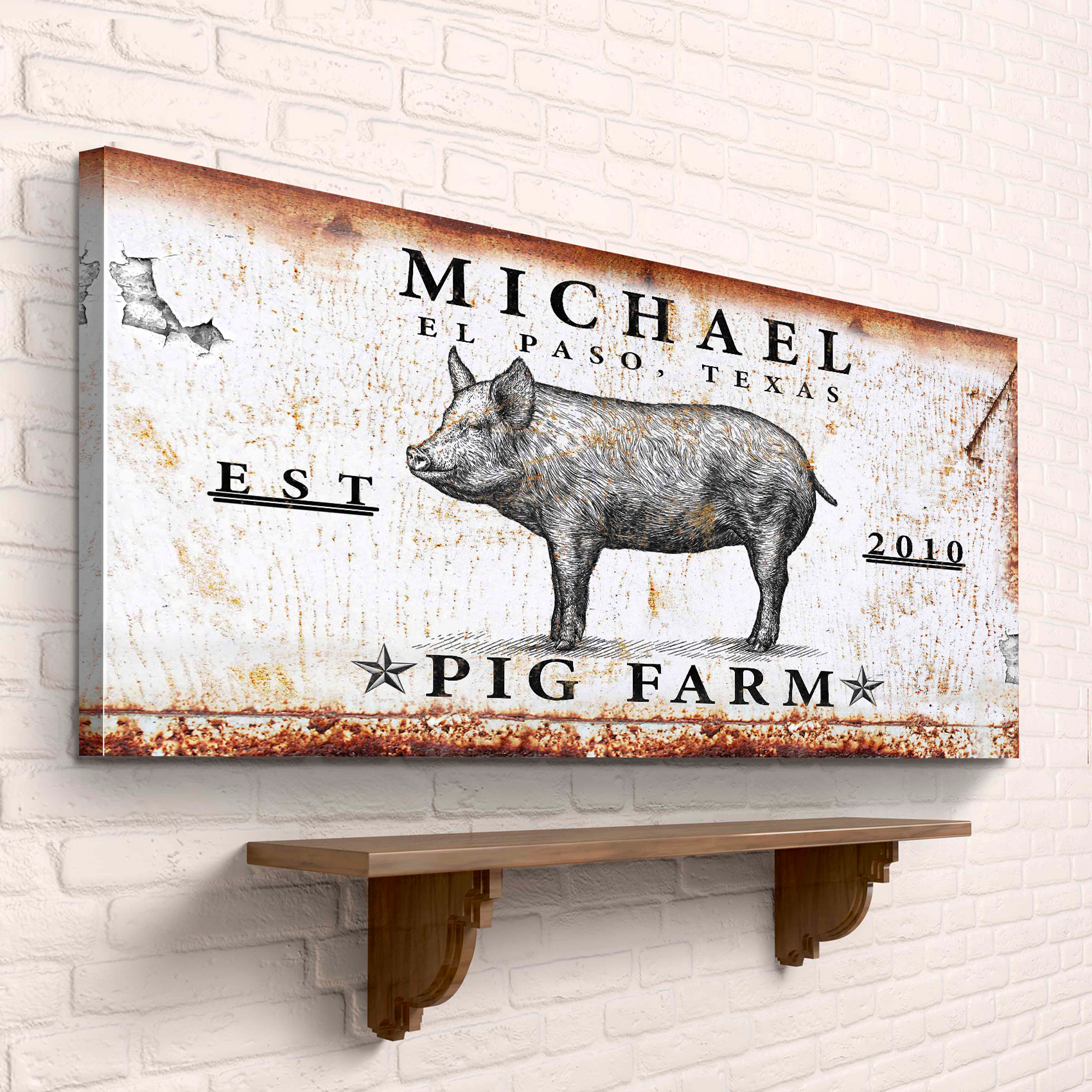 Pig Farm Sign on sale at MyriadMart