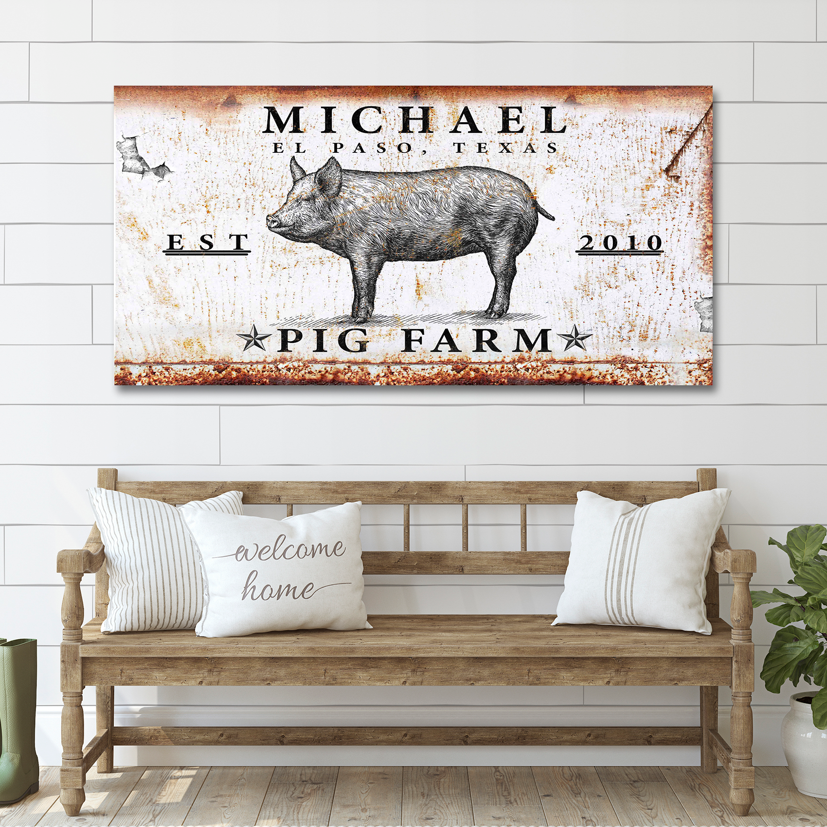 Pig Farm Sign on sale at MyriadMart