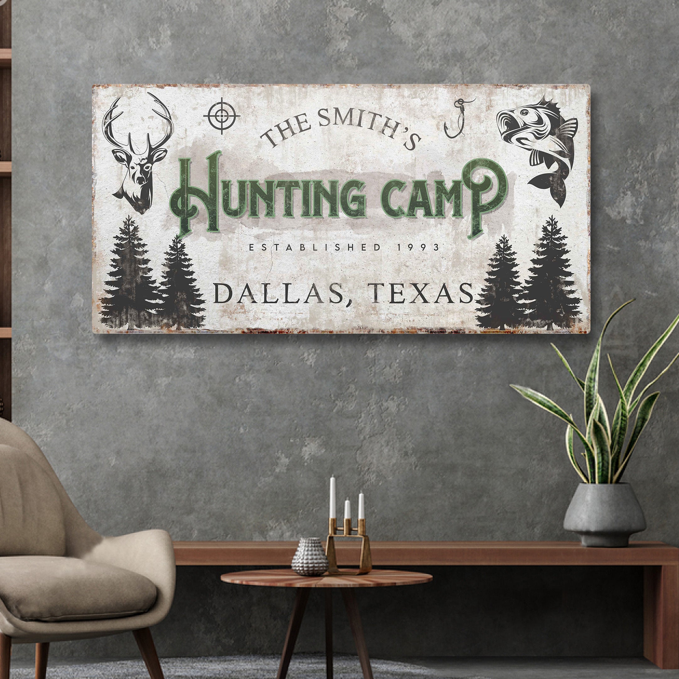 Fishing And Hunting Sign on sale at MyriadMart