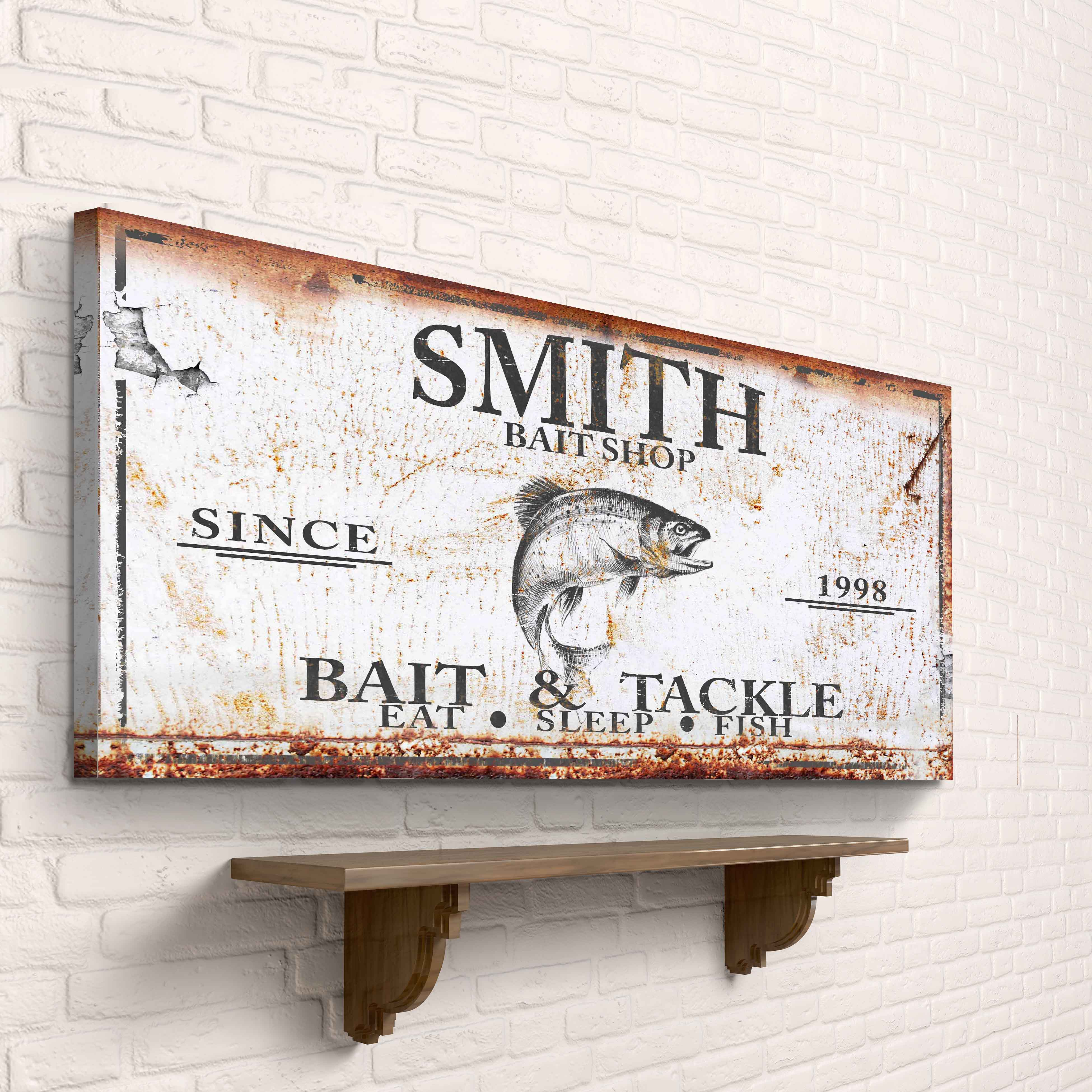 Bait and Tackle Sign on sale at MyriadMart