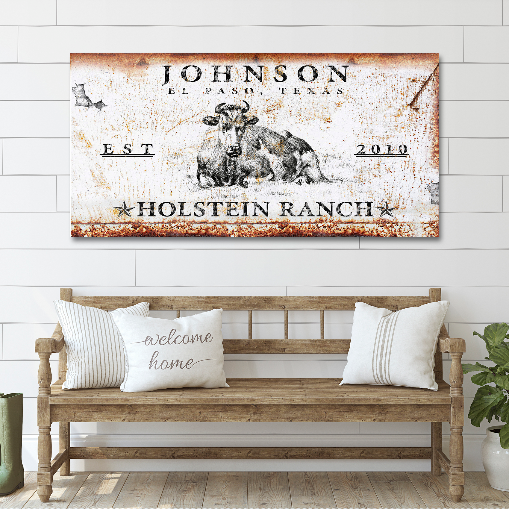 Holstein Ranch Sign on sale at MyriadMart