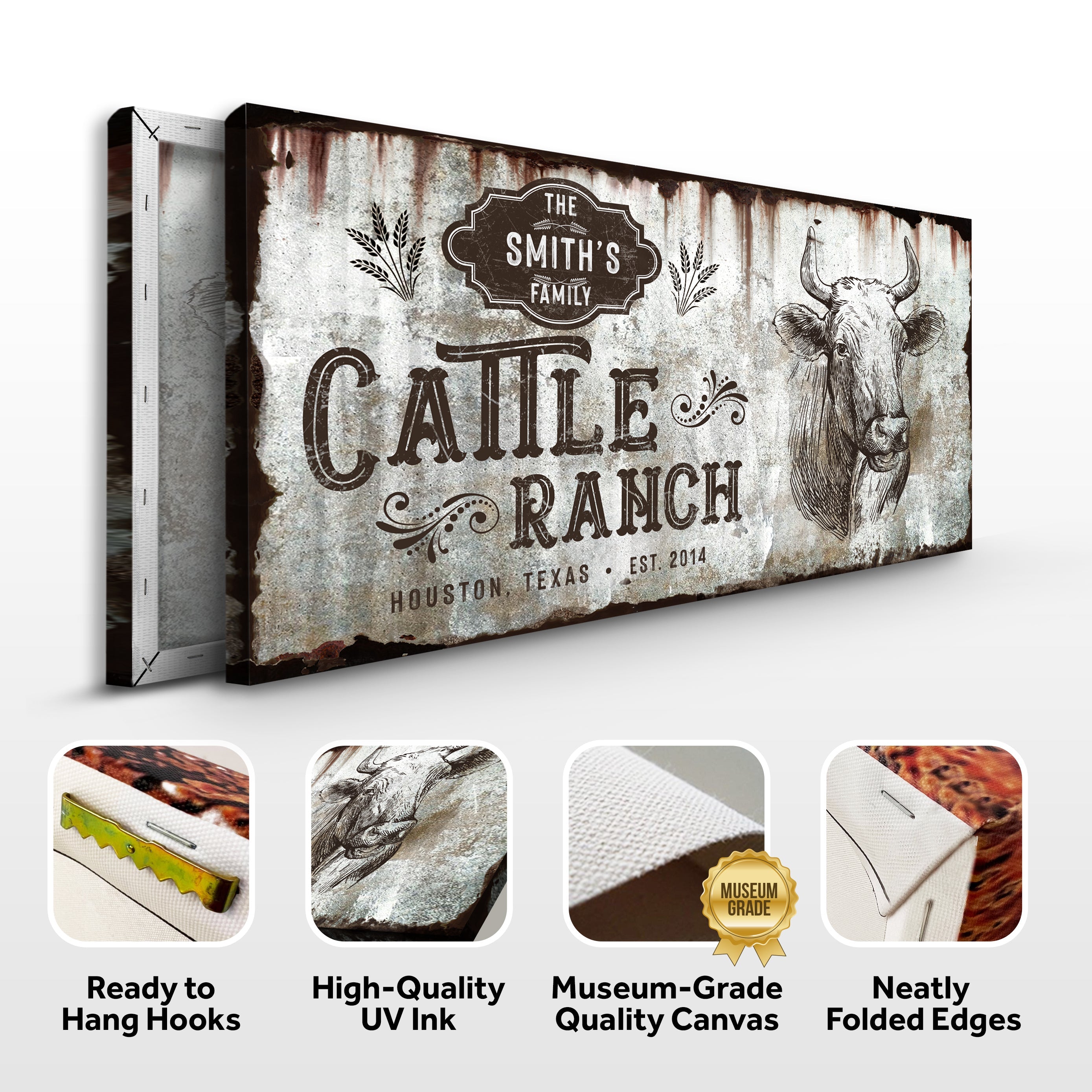 Vintage Cattle Ranch Sign on sale at MyriadMart