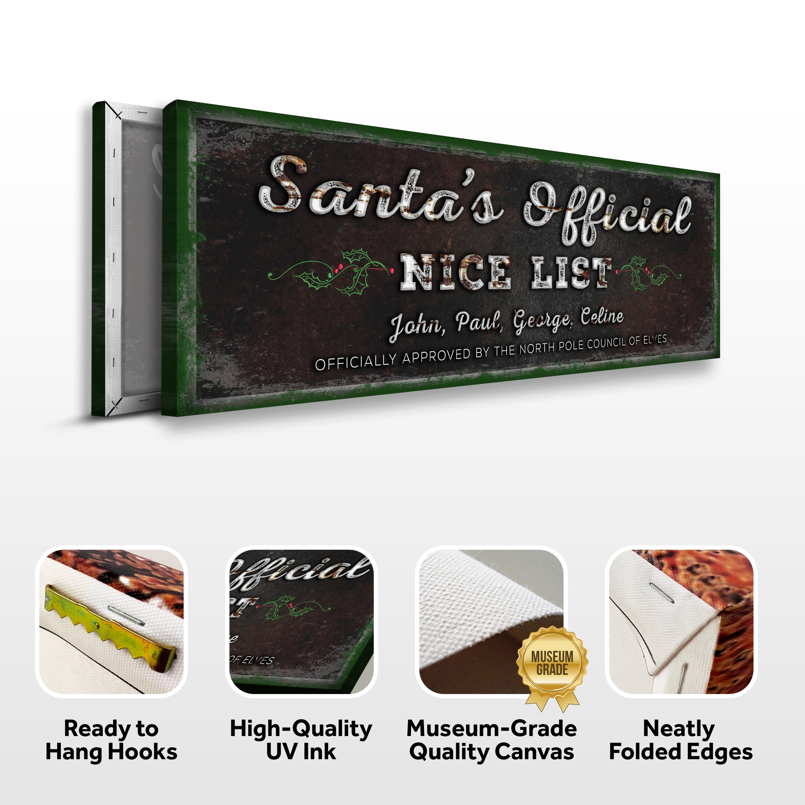 Santa's Official Nice List Sign on sale at MyriadMart