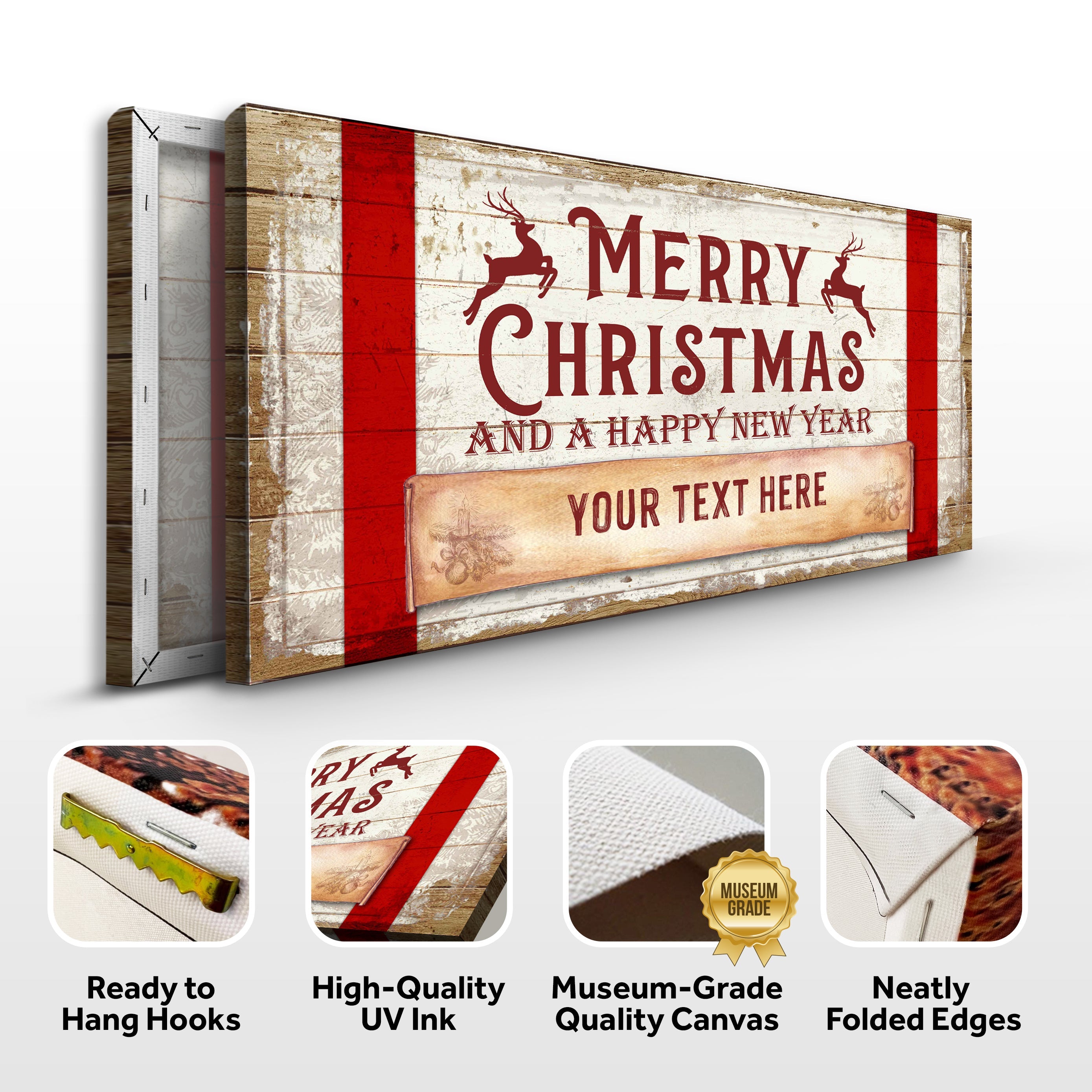 Merry Christmas And A Happy New Year Sign on sale at MyriadMart