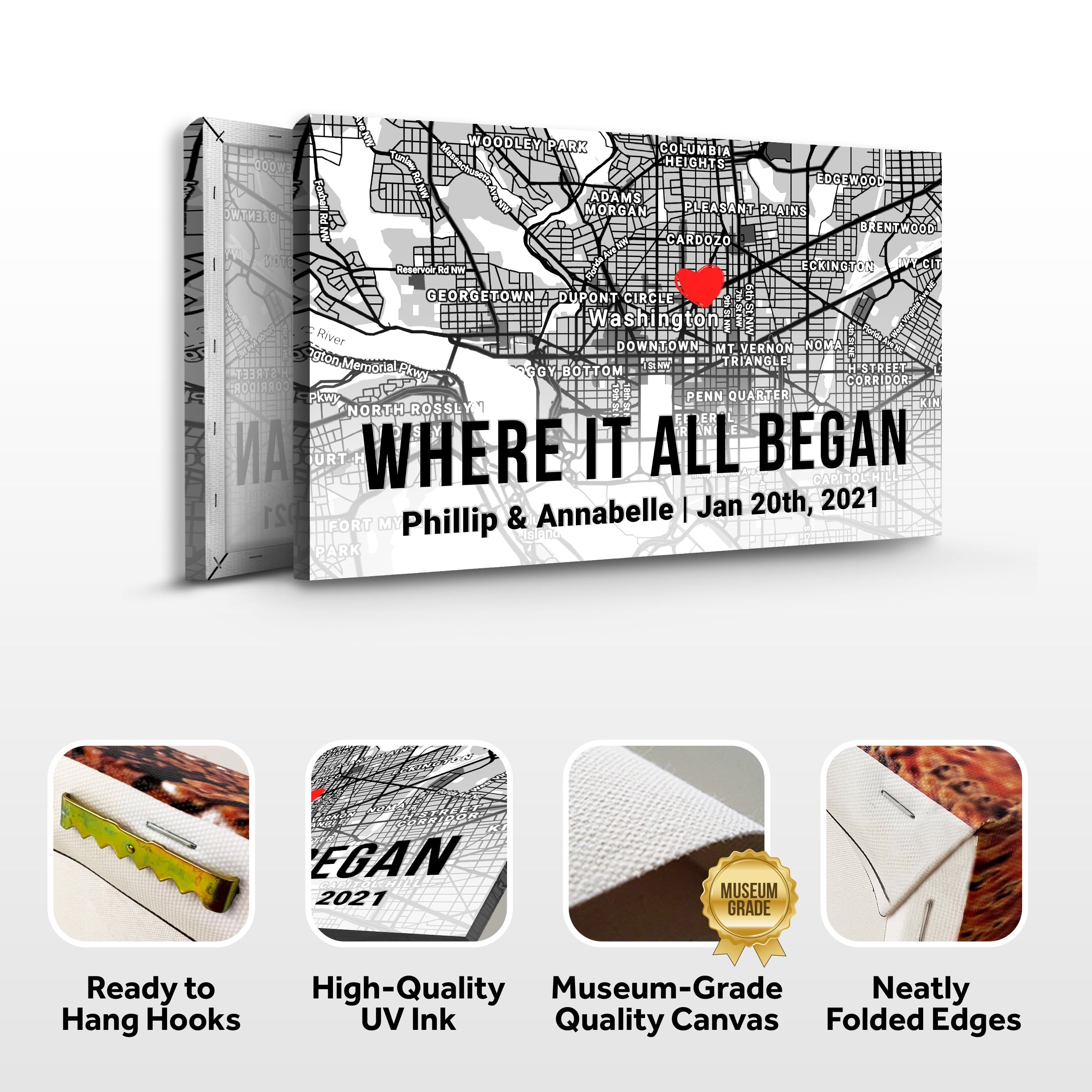 Couple Street Map Sign II on sale at MyriadMart