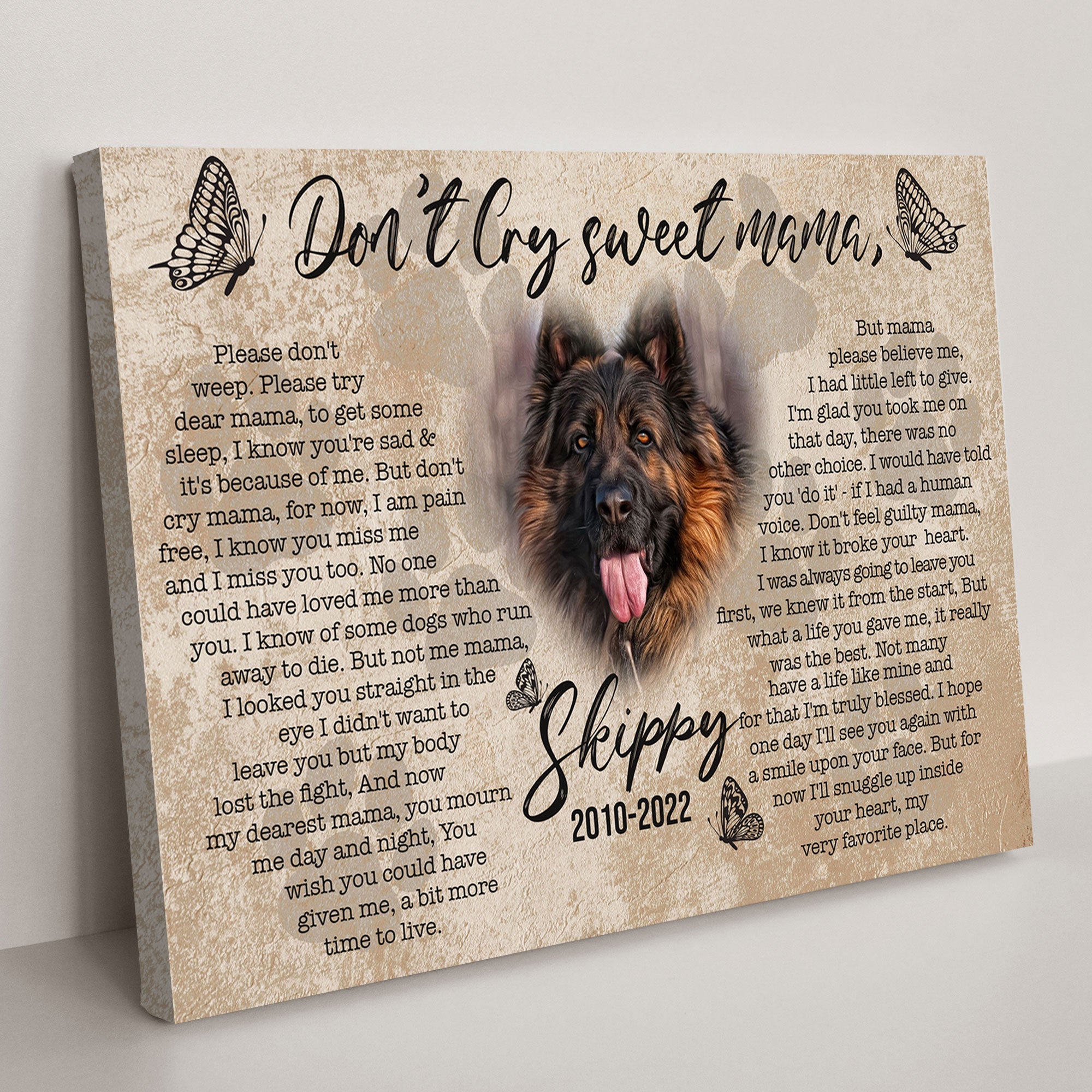 Pet Don't Cry Sweet Mama Sign on sale at MyriadMart