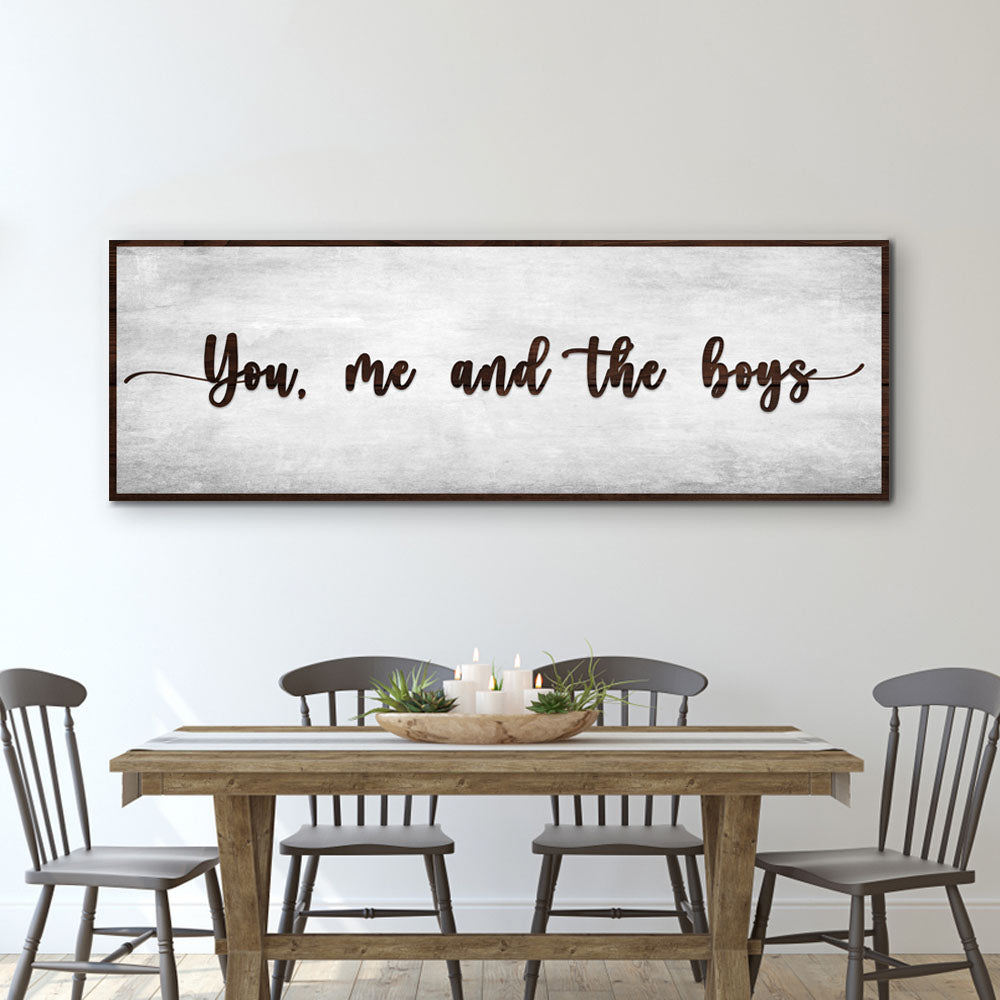 You, Me, And The Boys Sign V on sale at MyriadMart