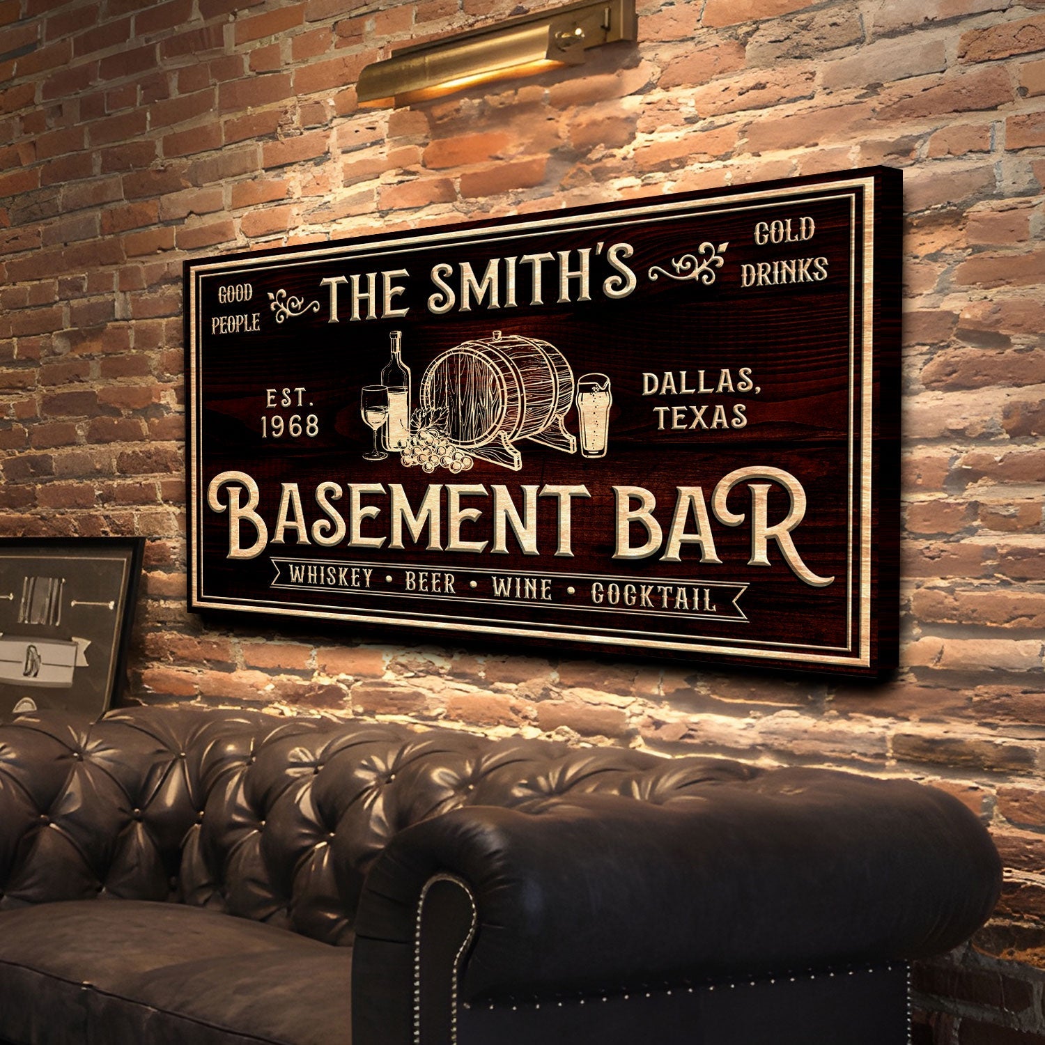 Personalized Basement Bar Sign on sale at MyriadMart