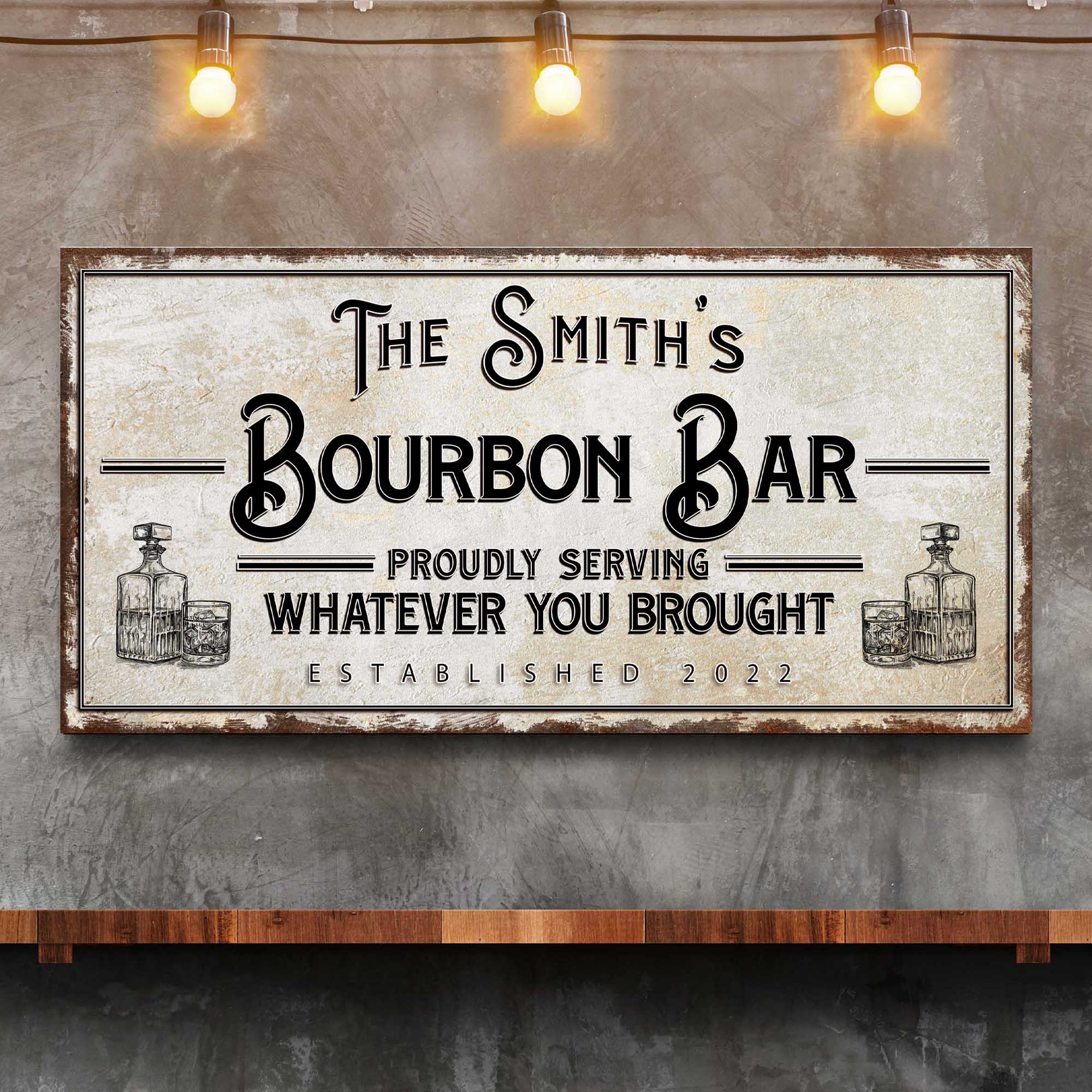 Personalized Bourbon Bar Sign on sale at MyriadMart
