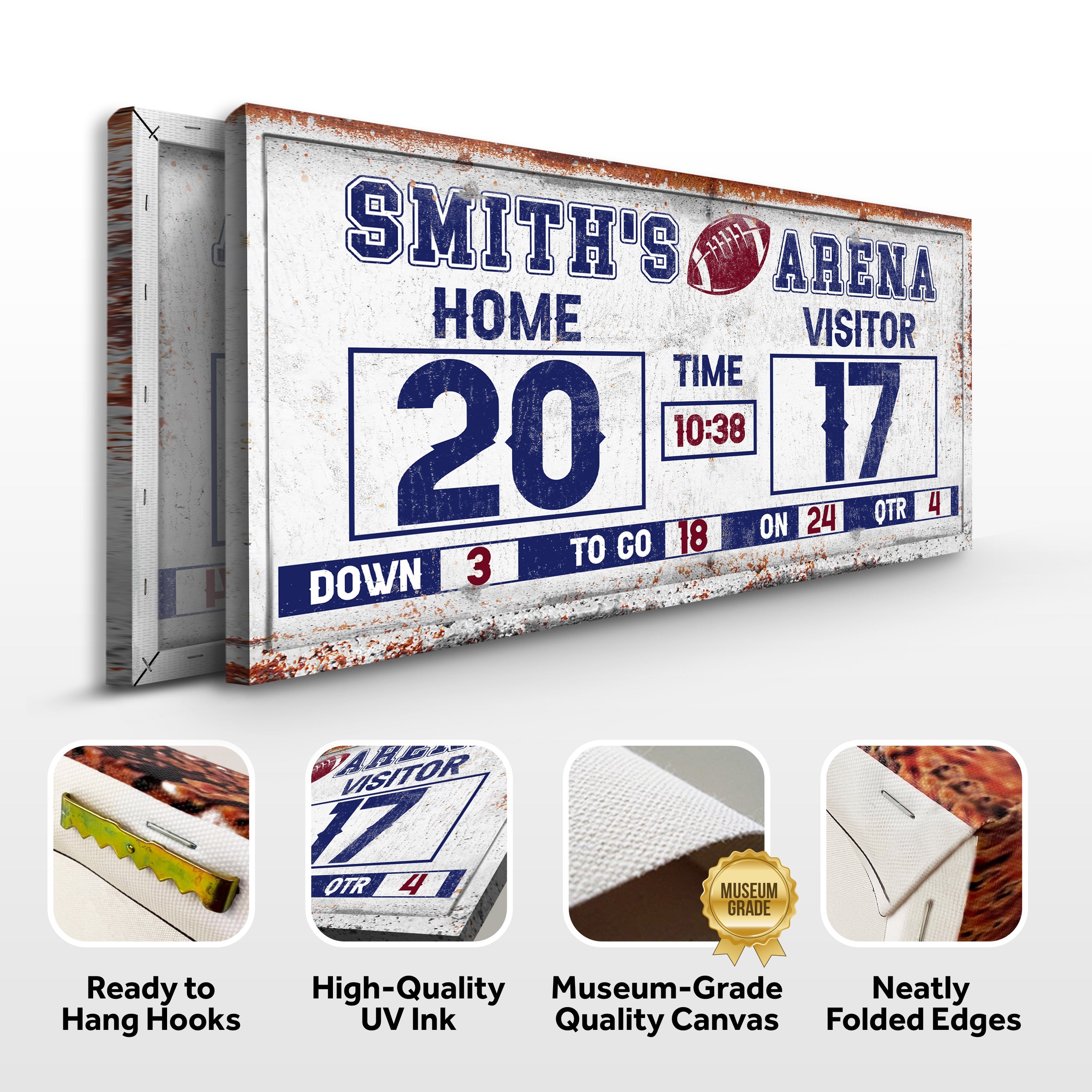 Personalized Football Scoreboard Sign on sale at MyriadMart