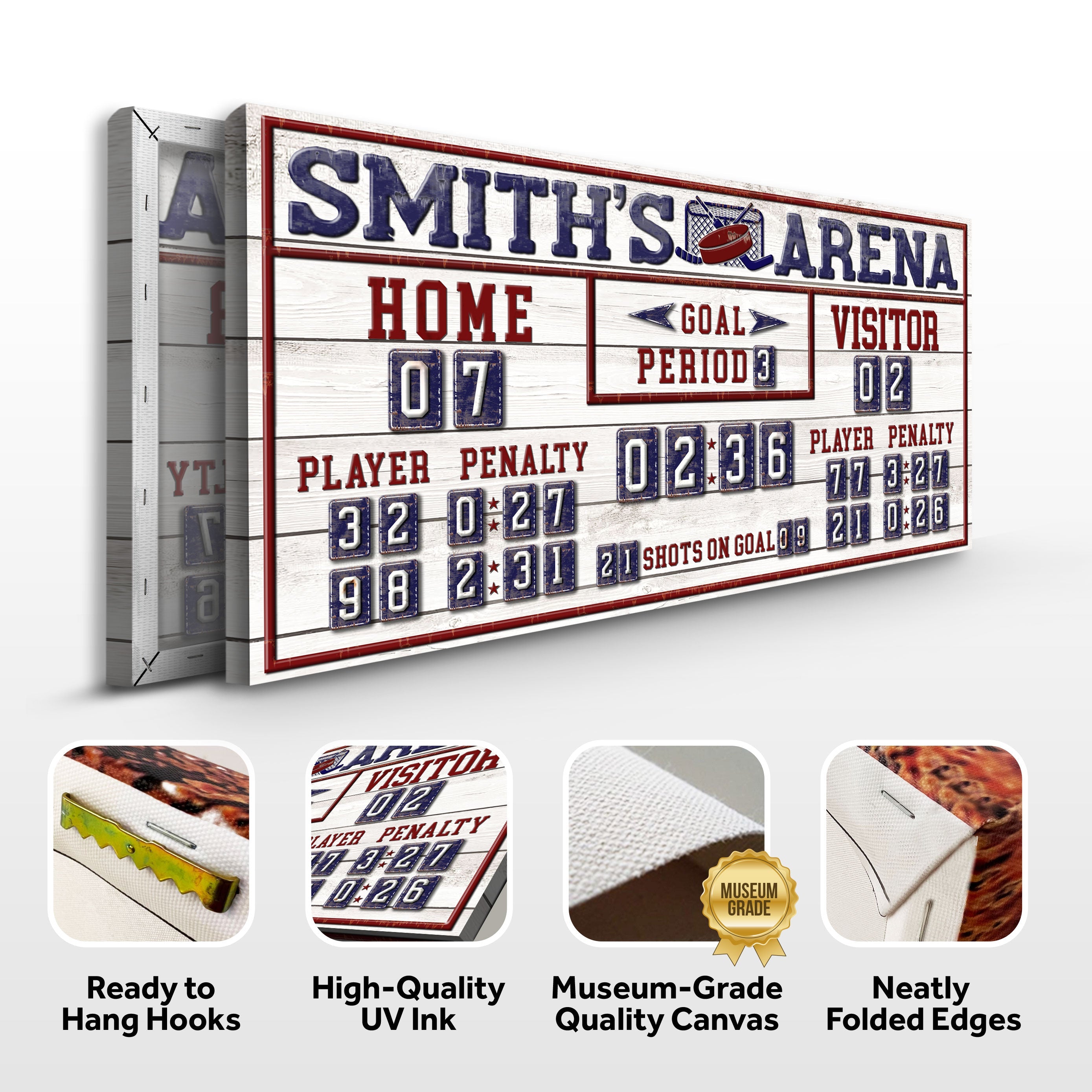 Personalized Hockey Scoreboard Sign on sale at MyriadMart