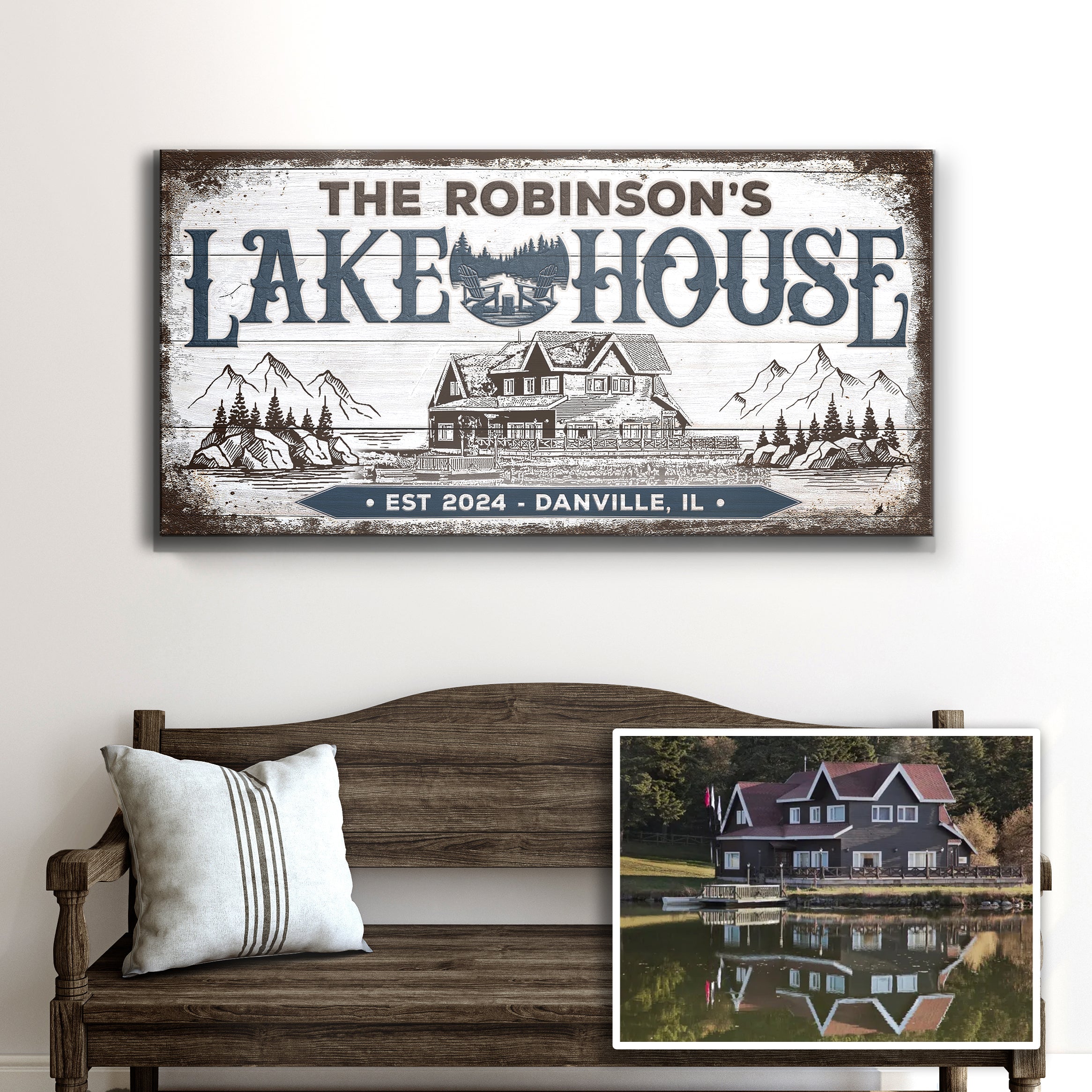 Personalized Lake House Sign II on sale at MyriadMart