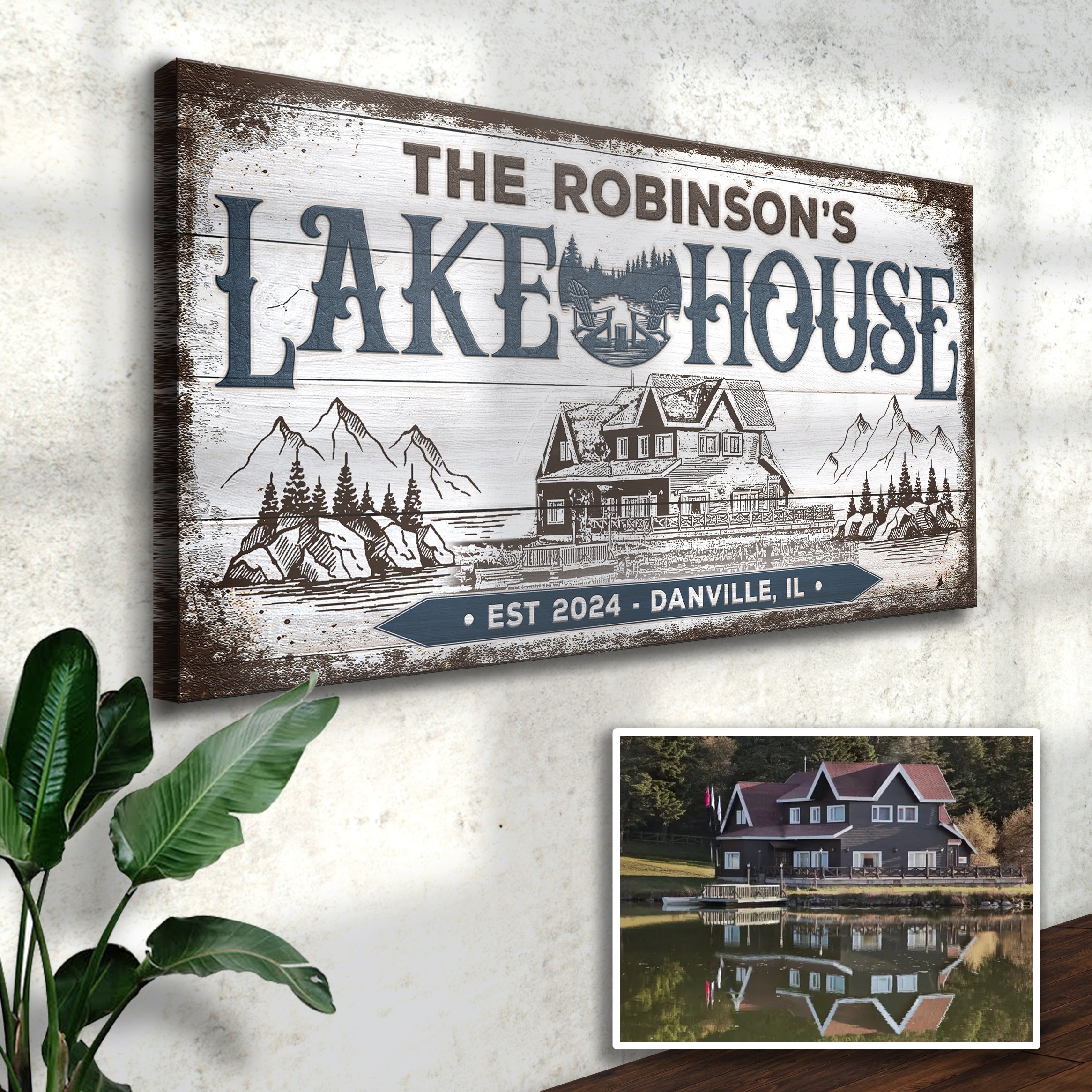 Personalized Lake House Sign II on sale at MyriadMart