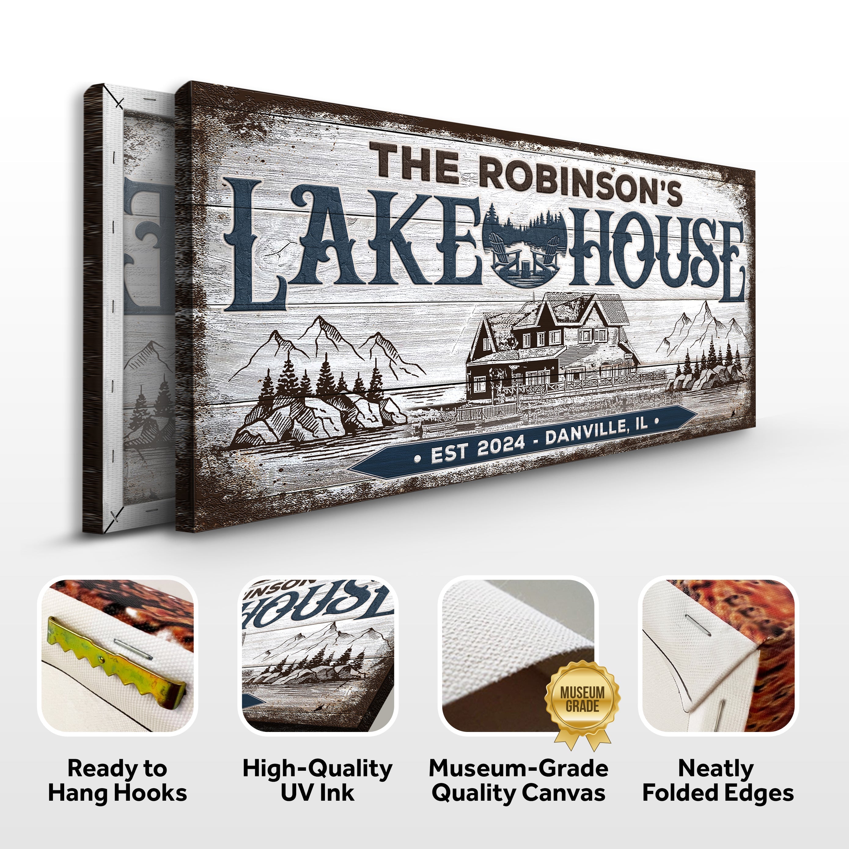 Personalized Lake House Sign II on sale at MyriadMart