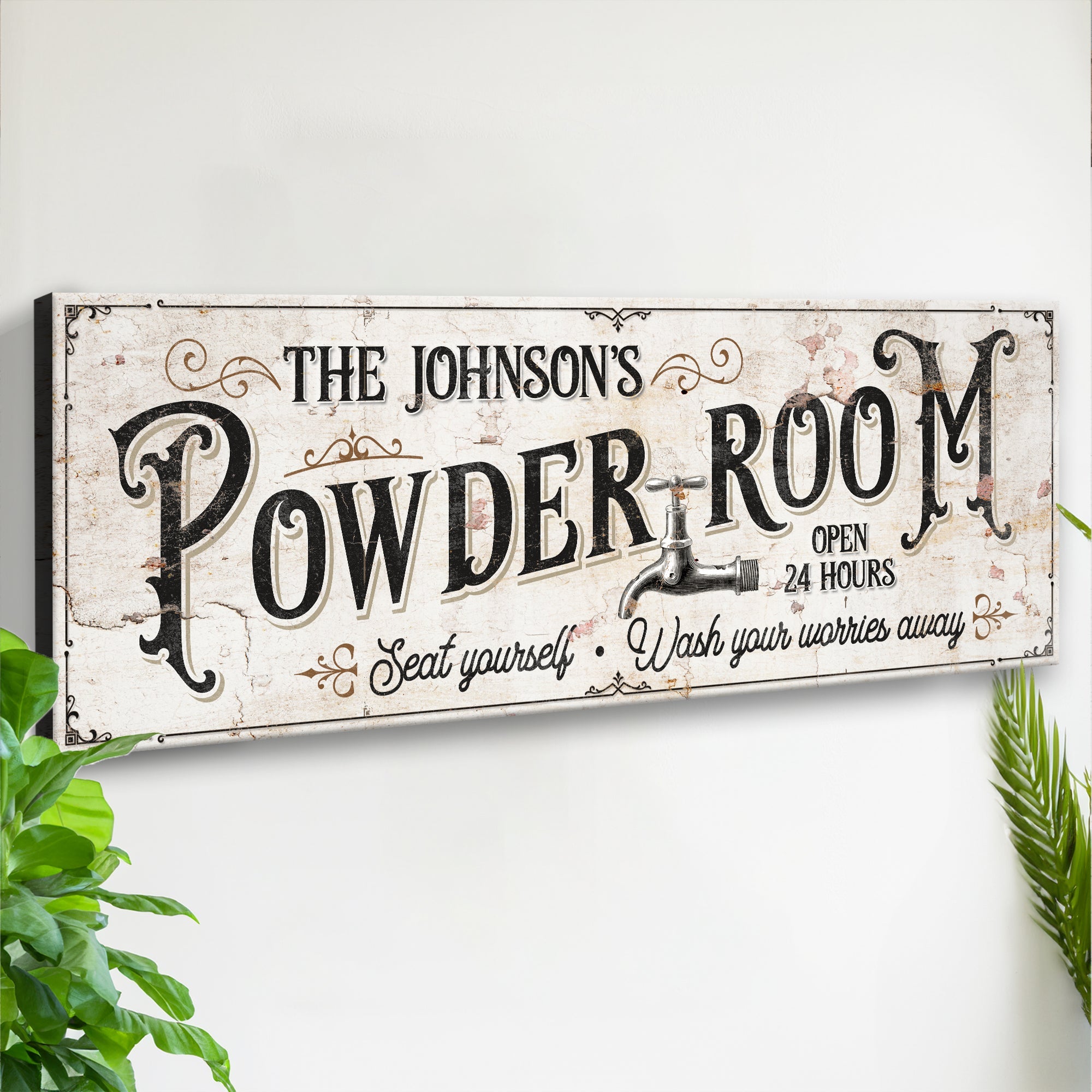 Personalized Powder Room Sign on sale at MyriadMart