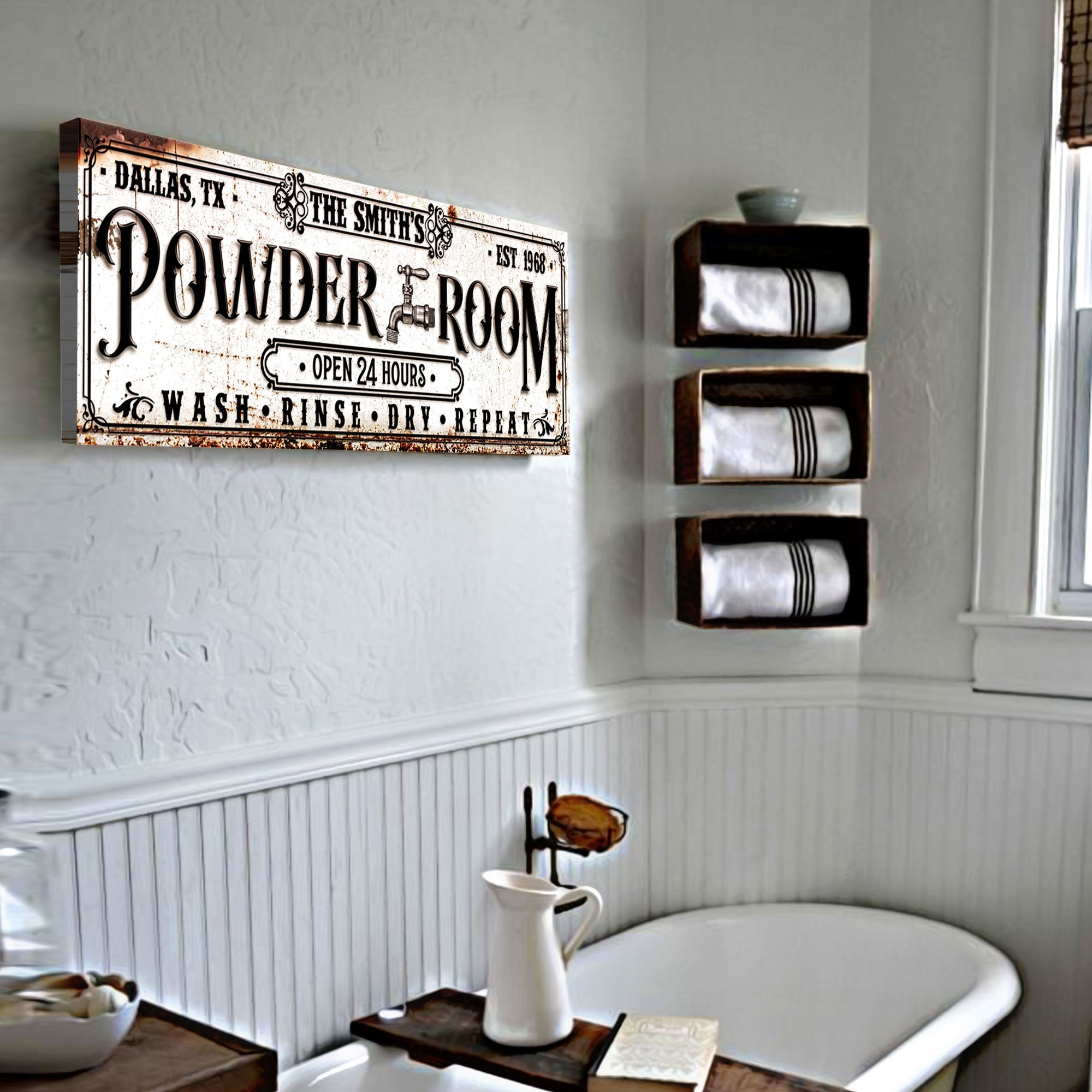 Personalized Powder Room Sign II on sale at MyriadMart