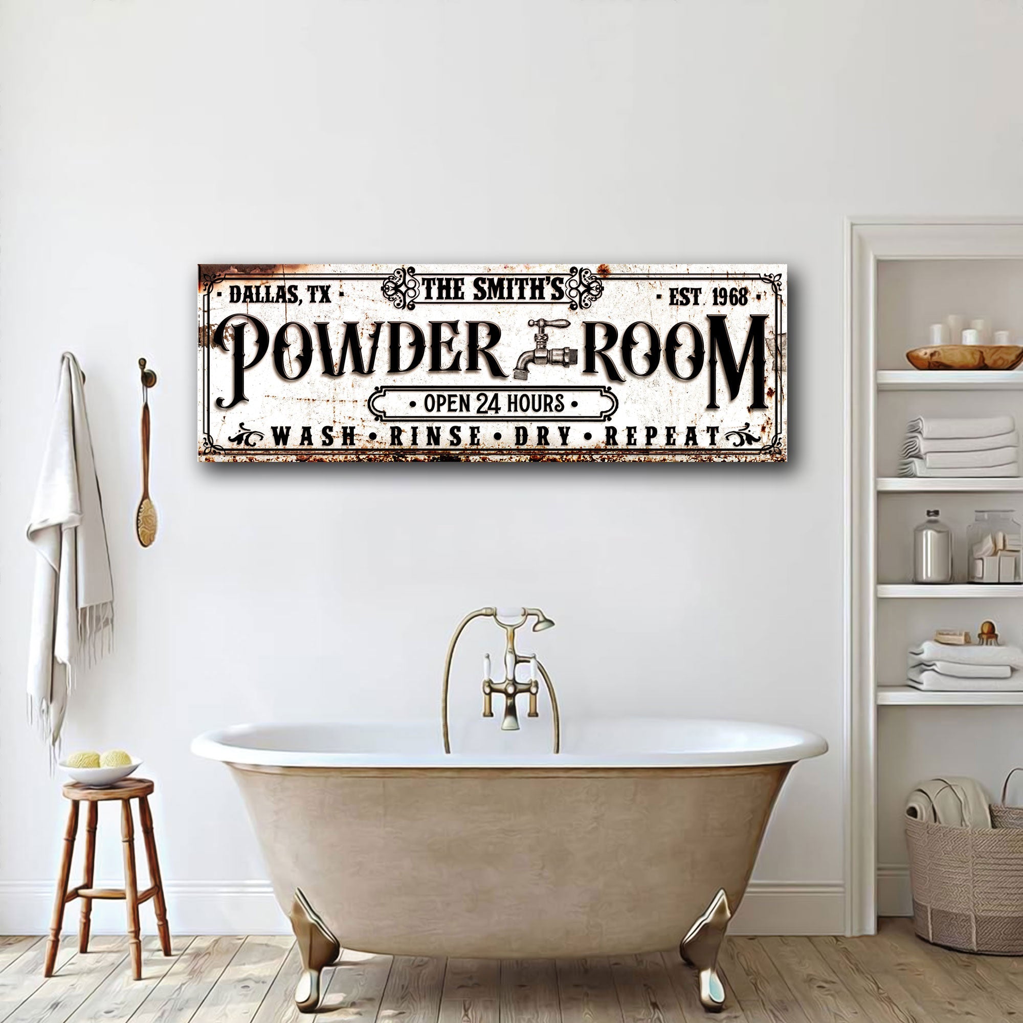 Personalized Powder Room Sign II on sale at MyriadMart