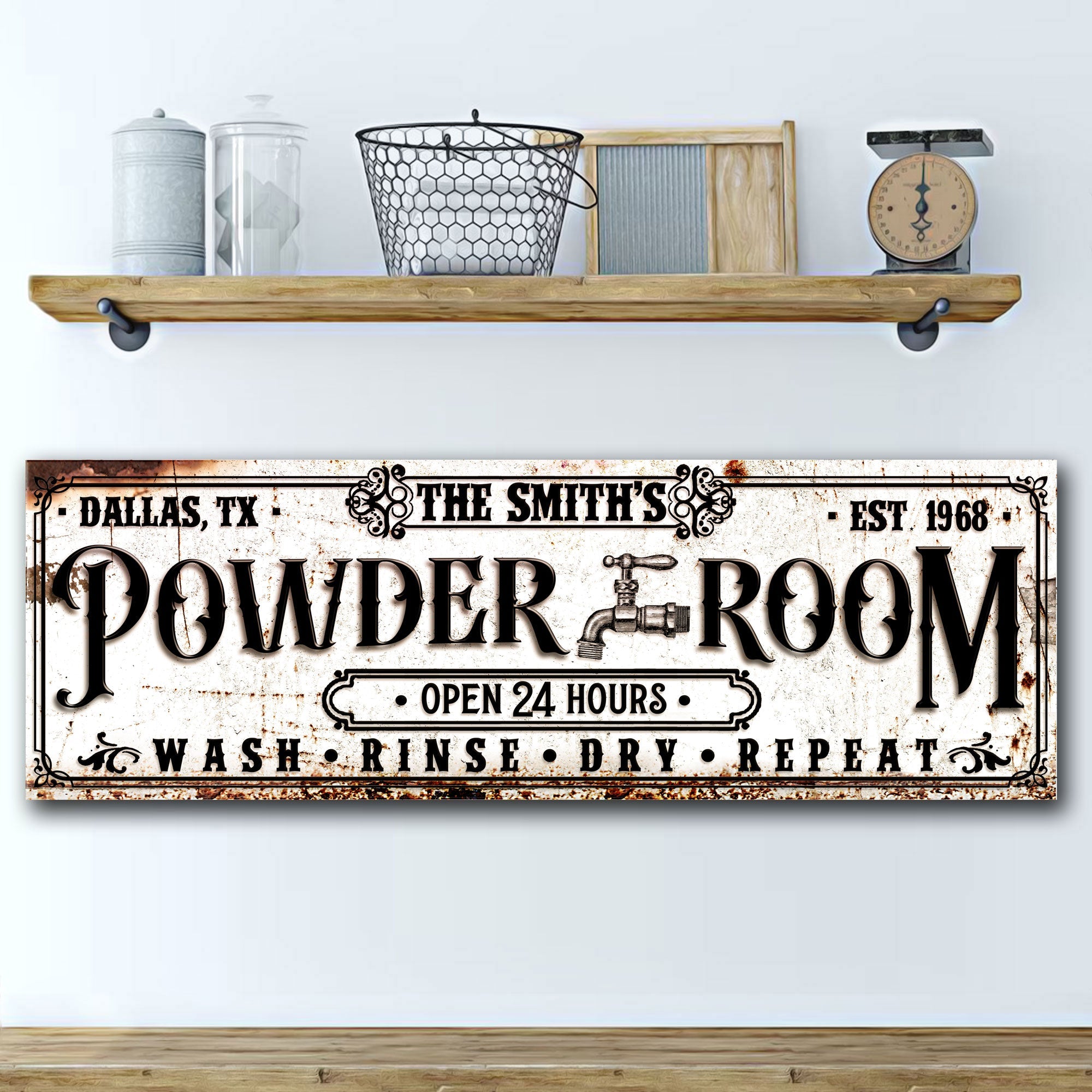 Personalized Powder Room Sign II on sale at MyriadMart