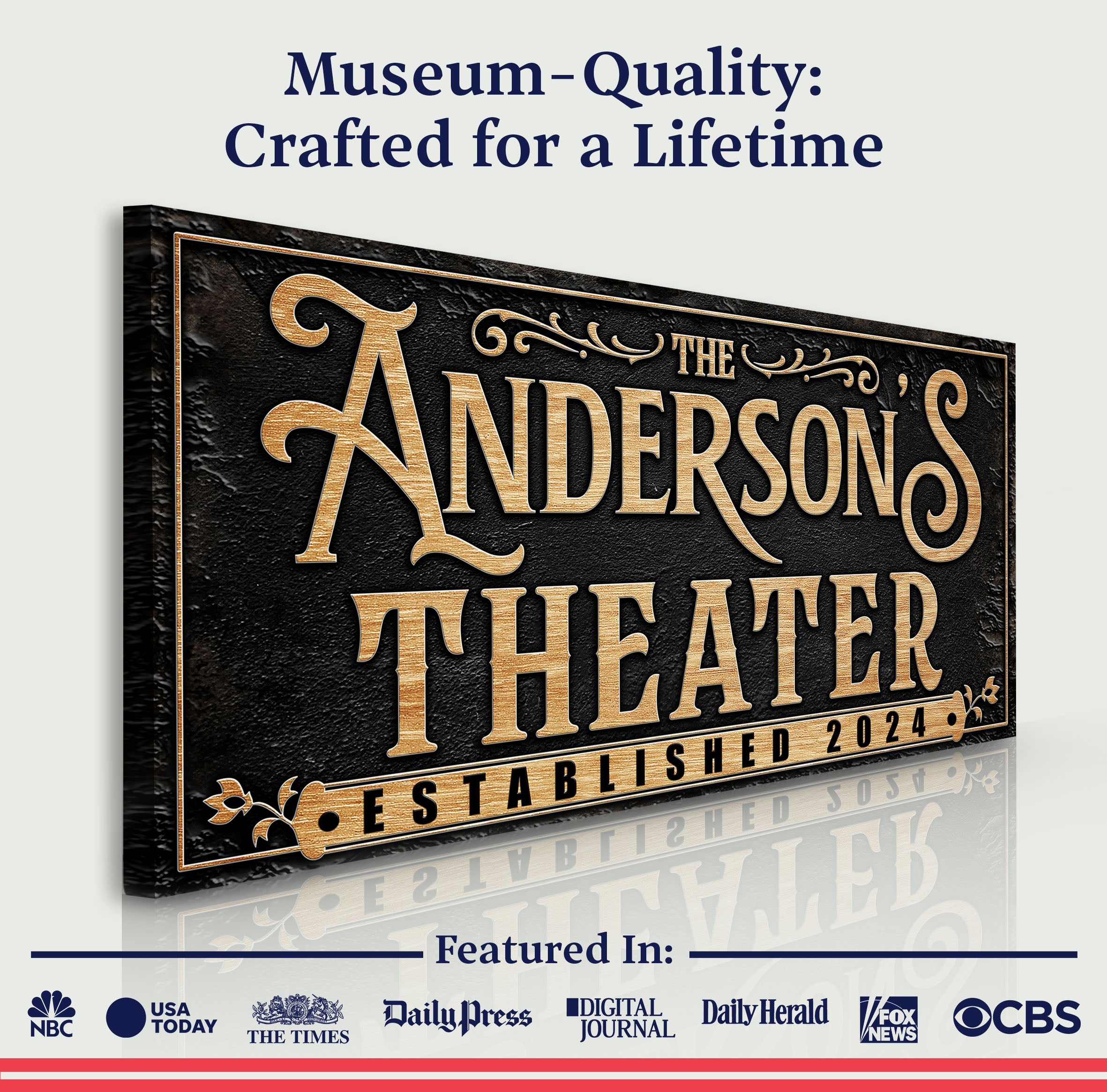 Personalized Theater Sign on sale at MyriadMart