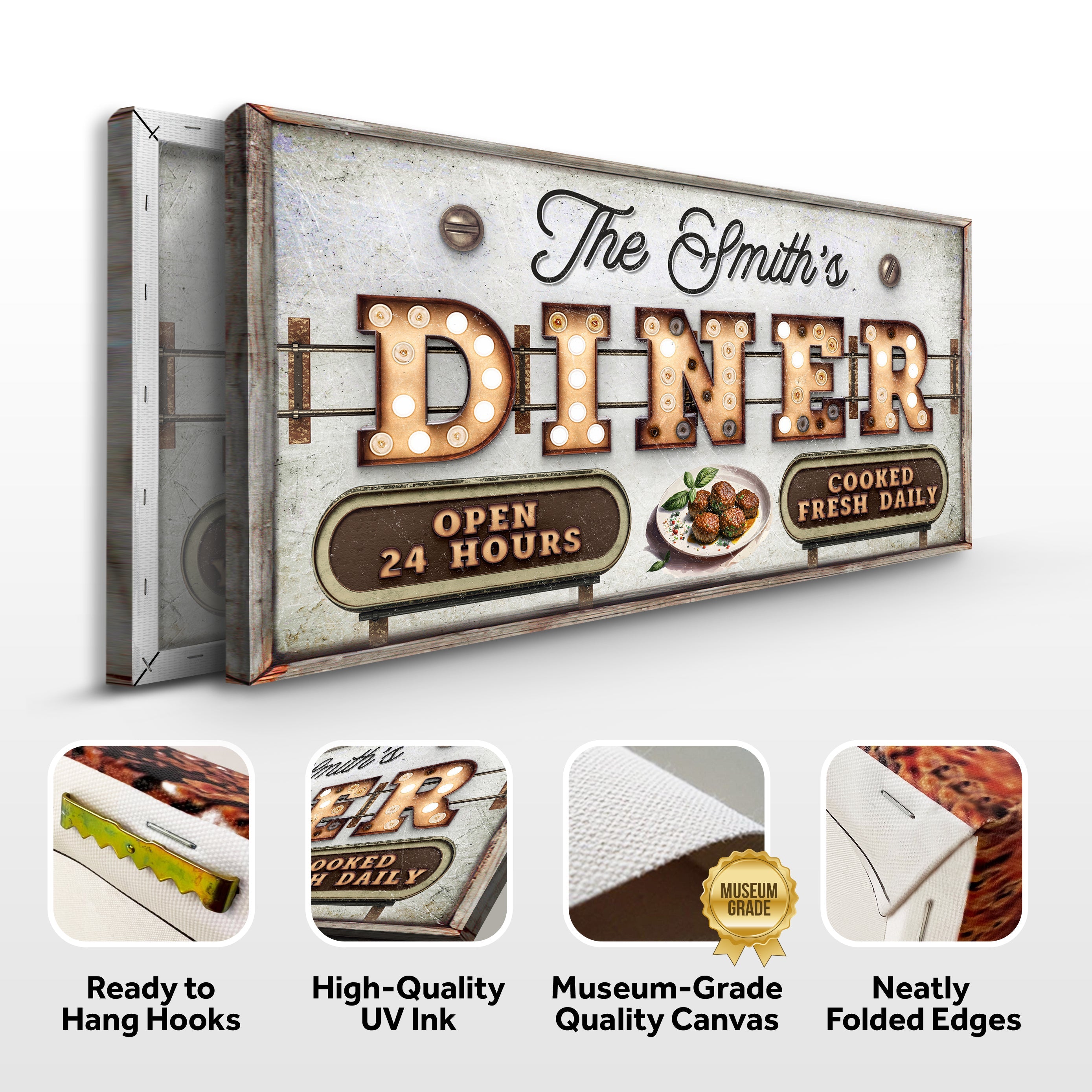 Personalized Vintage Diner Sign on sale at MyriadMart