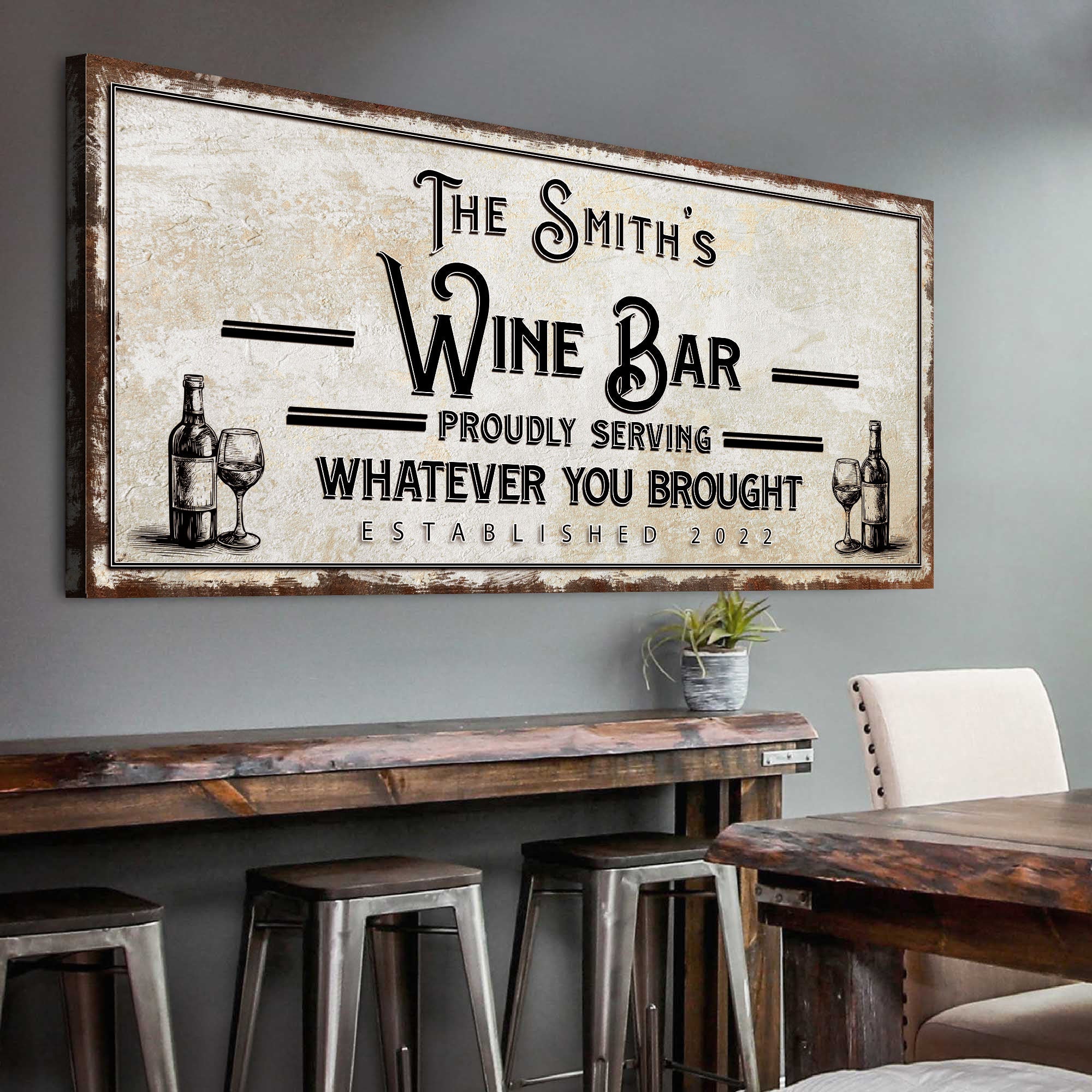 Personalized Wine Bar Sign II on sale at MyriadMart