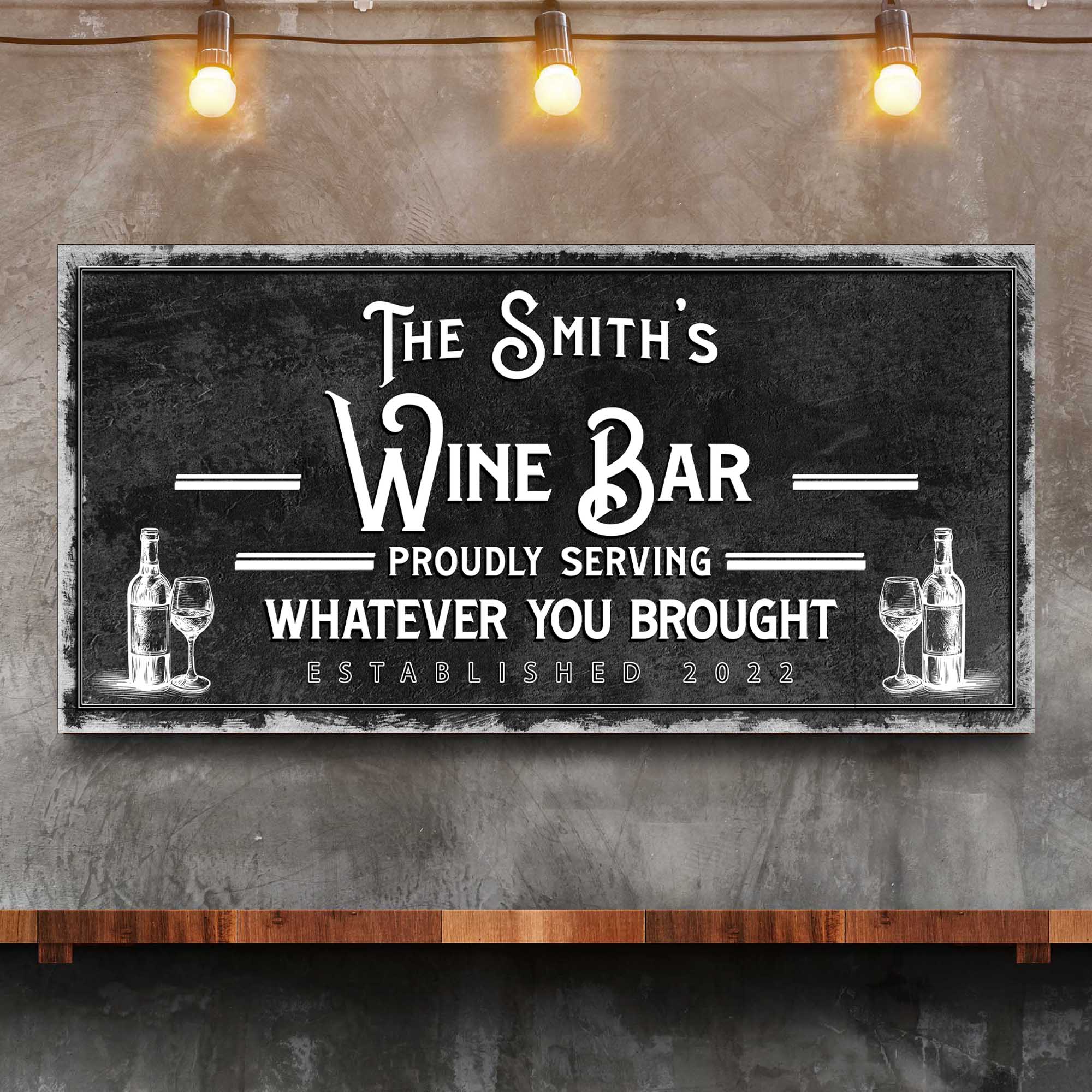 Personalized Wine Bar Sign on sale at MyriadMart