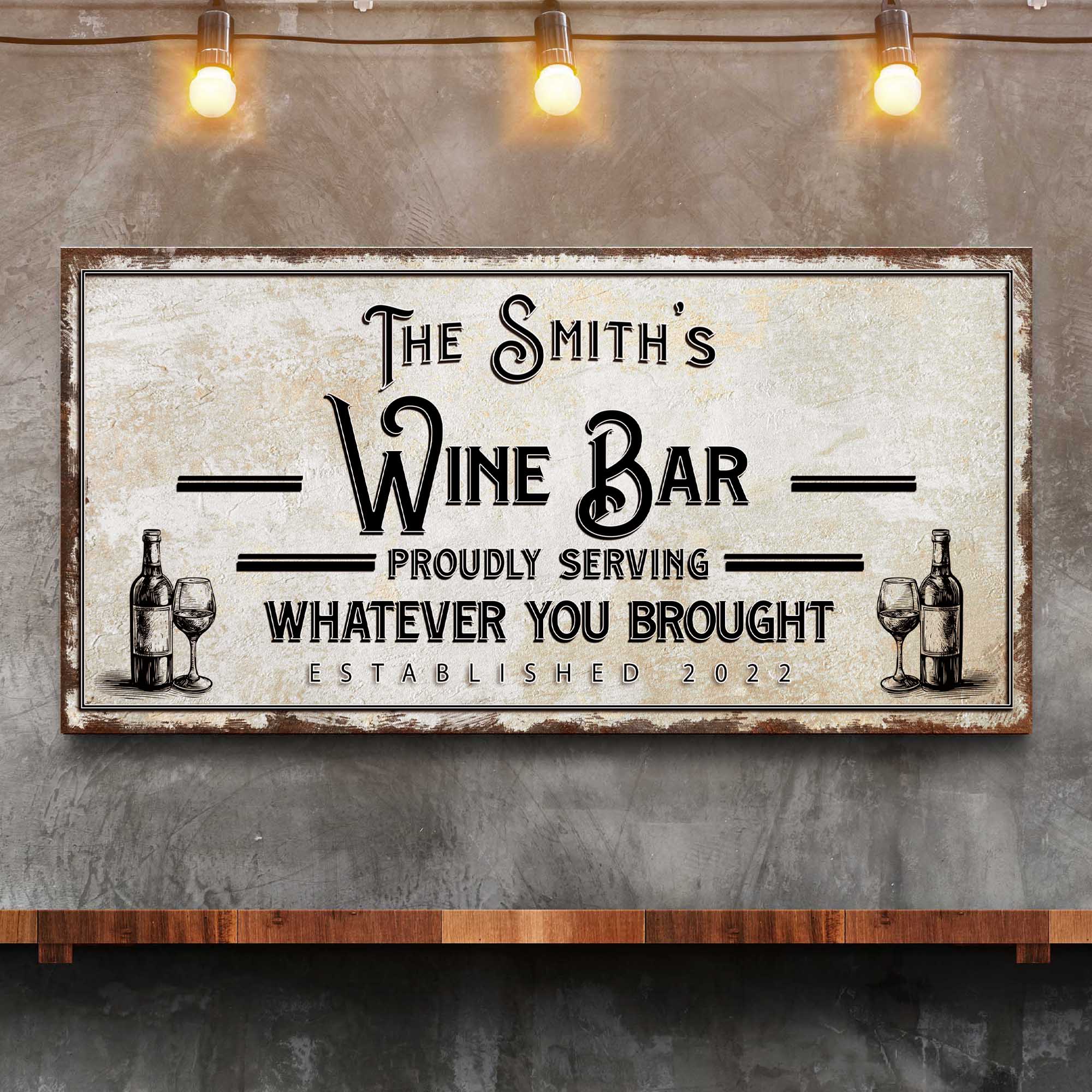 Personalized Wine Bar Sign II on sale at MyriadMart