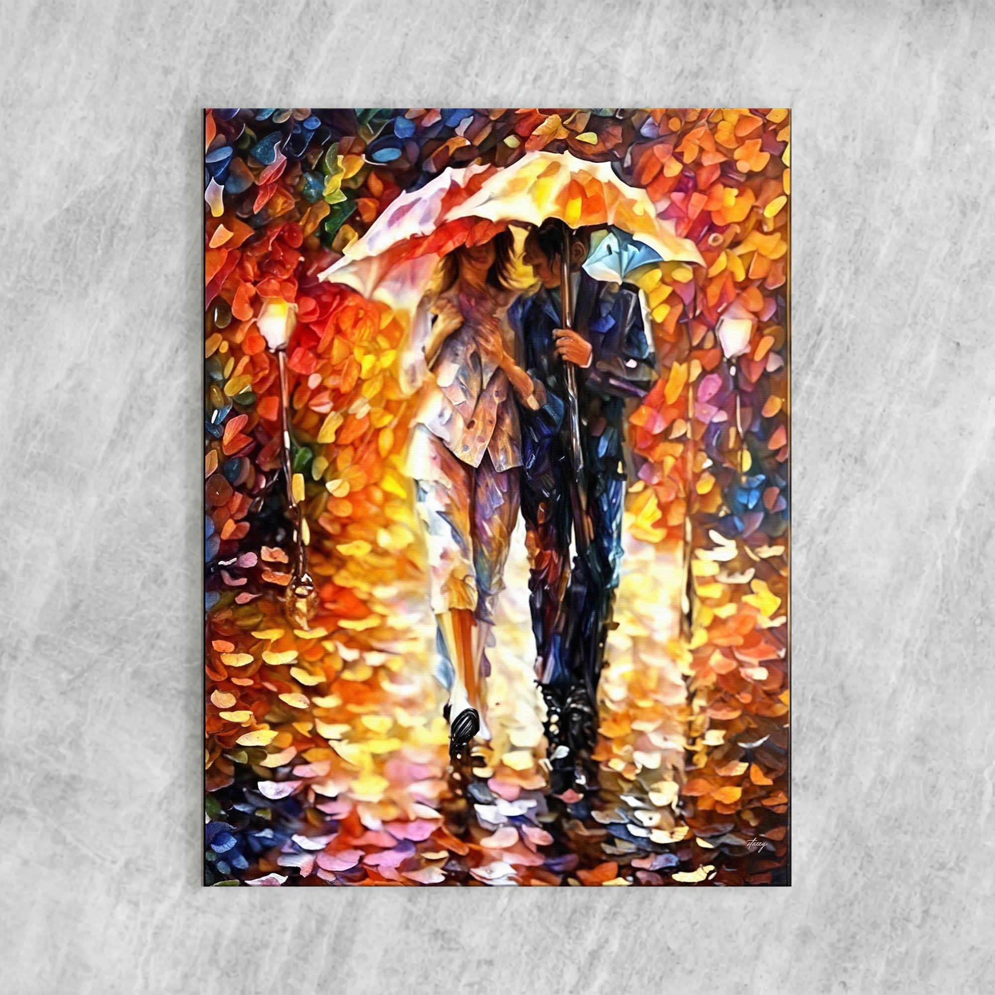 Canvas Print: "Rainy Romance" on sale at MyriadMart